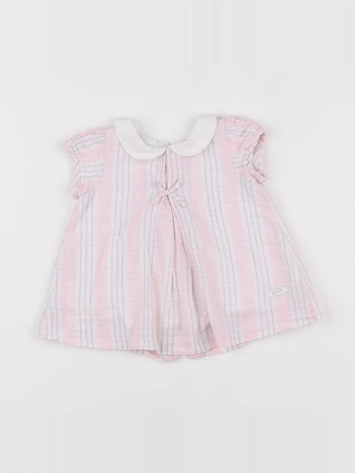 Jacadi - robe blanc, rose - 3 mois