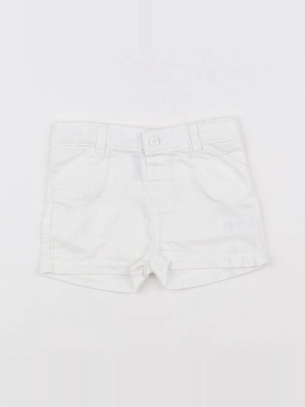 Petit Bateau - short blanc - 6 mois