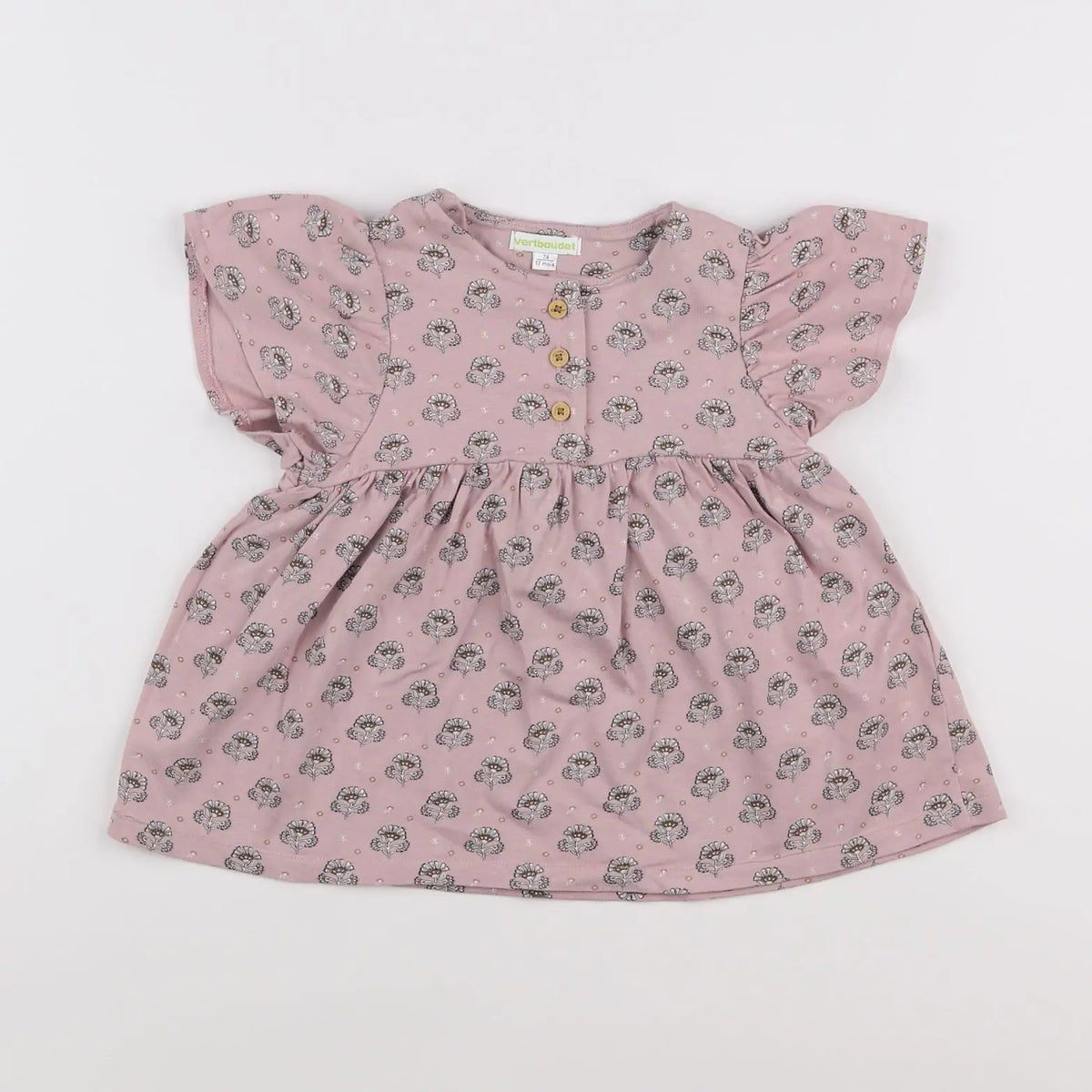 Vertbaudet - robe rose - 12 mois