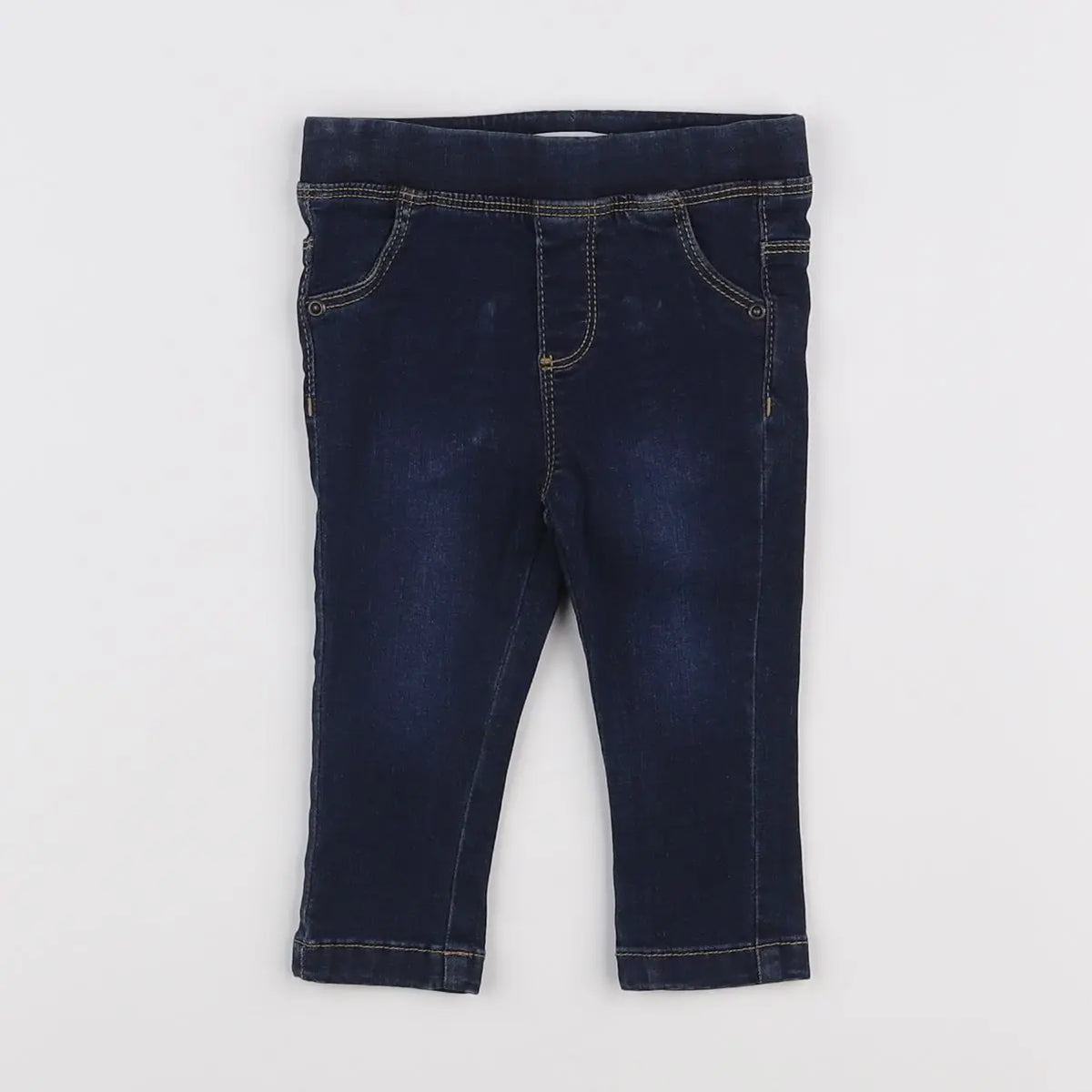 Vertbaudet - jegging bleu - 12 mois