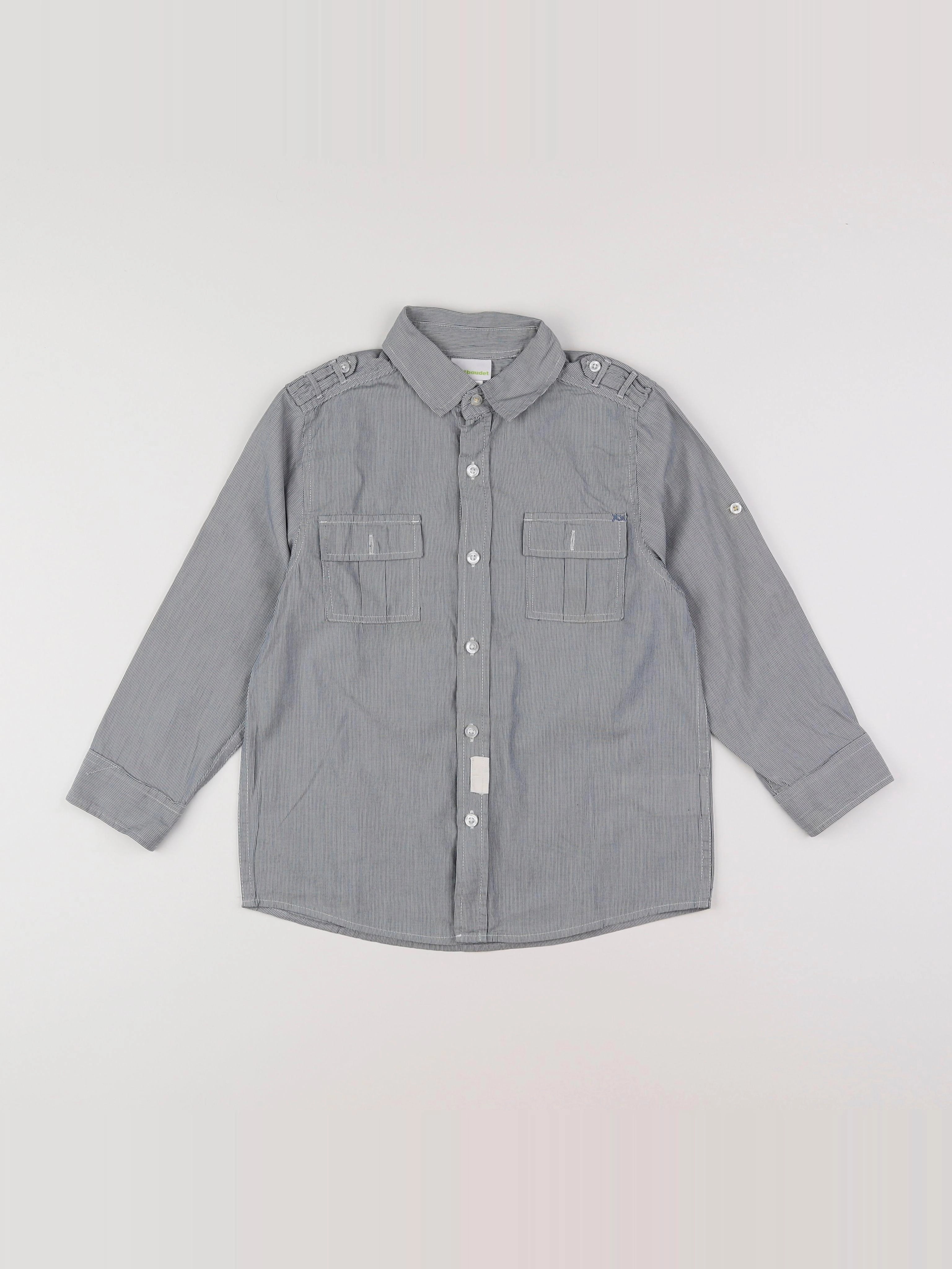 Vertbaudet - chemise bleu, blanc - 6 ans