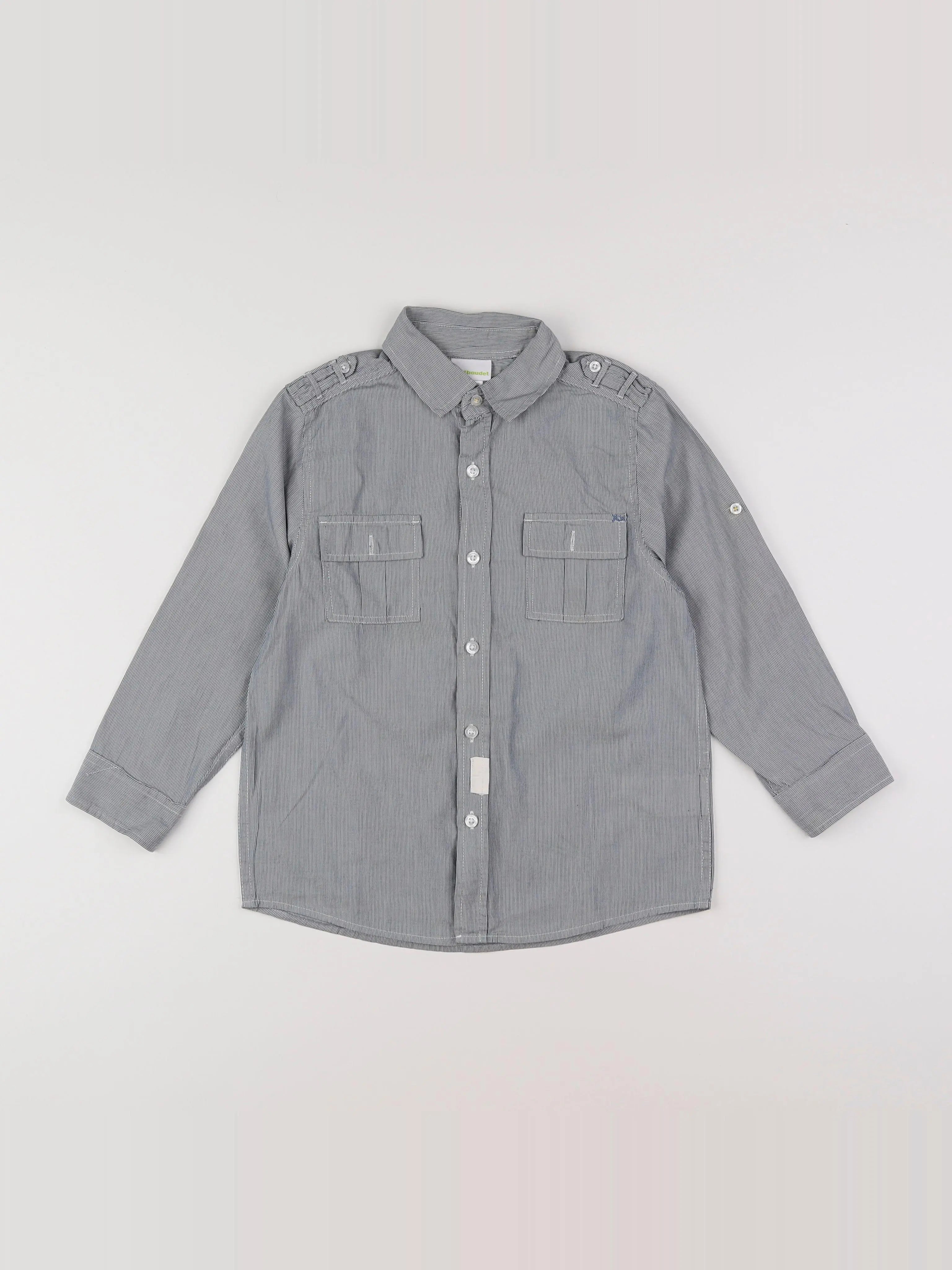 Vertbaudet - chemise bleu, blanc - 6 ans
