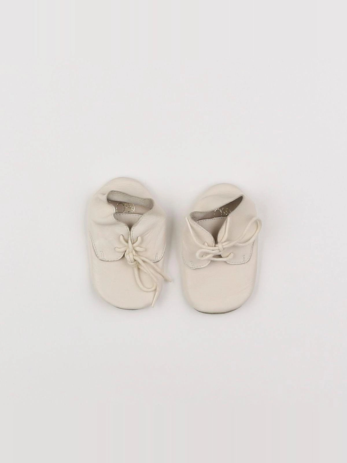 Bonpoint - chaussons beige - pointure 18