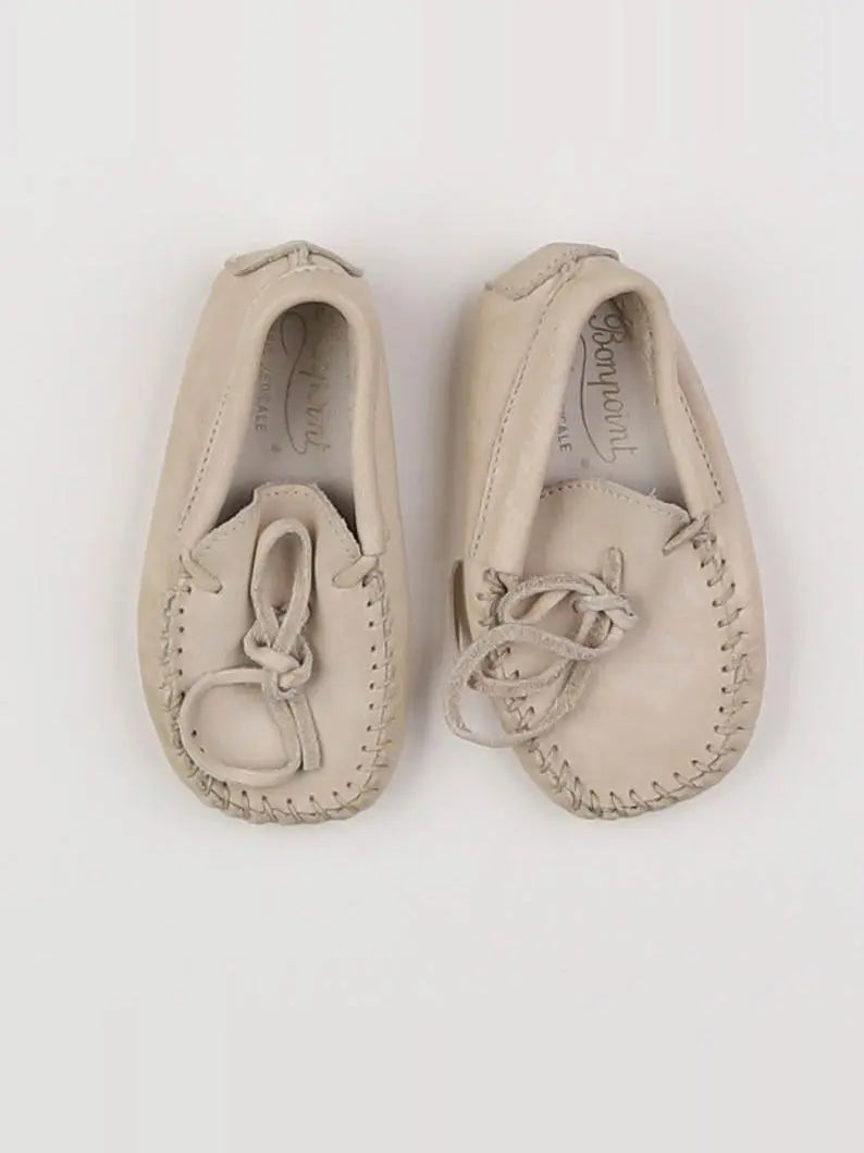 Bonpoint - chaussons beige - pointure 19