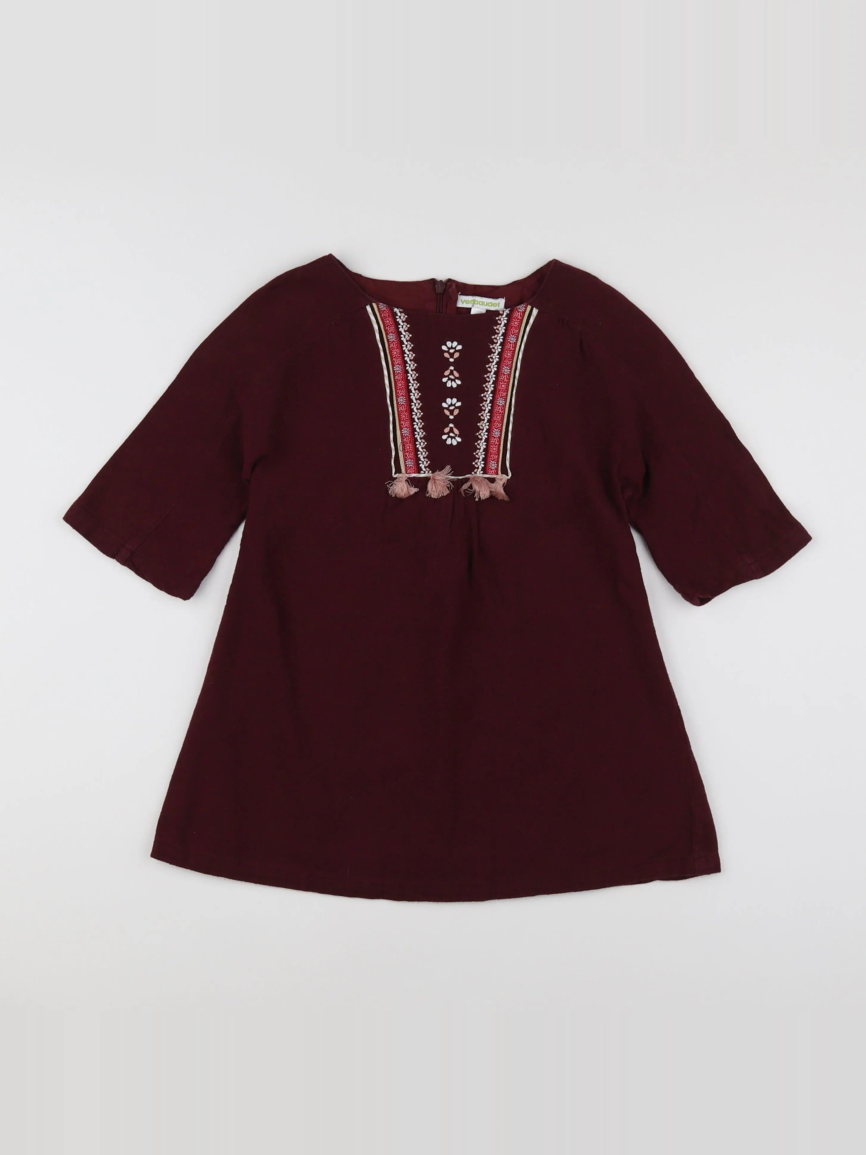 Vertbaudet - robe rouge - 6 ans