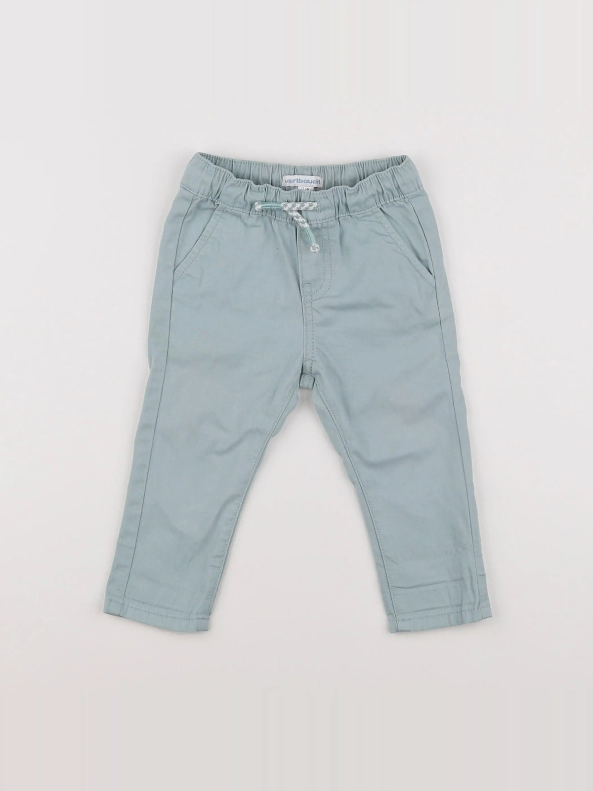 Vertbaudet - pantalon vert - 9 mois