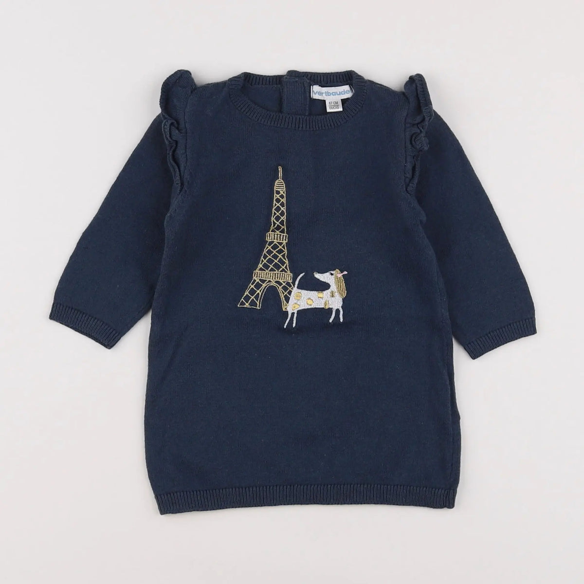 Vertbaudet - robe bleu - 6 mois
