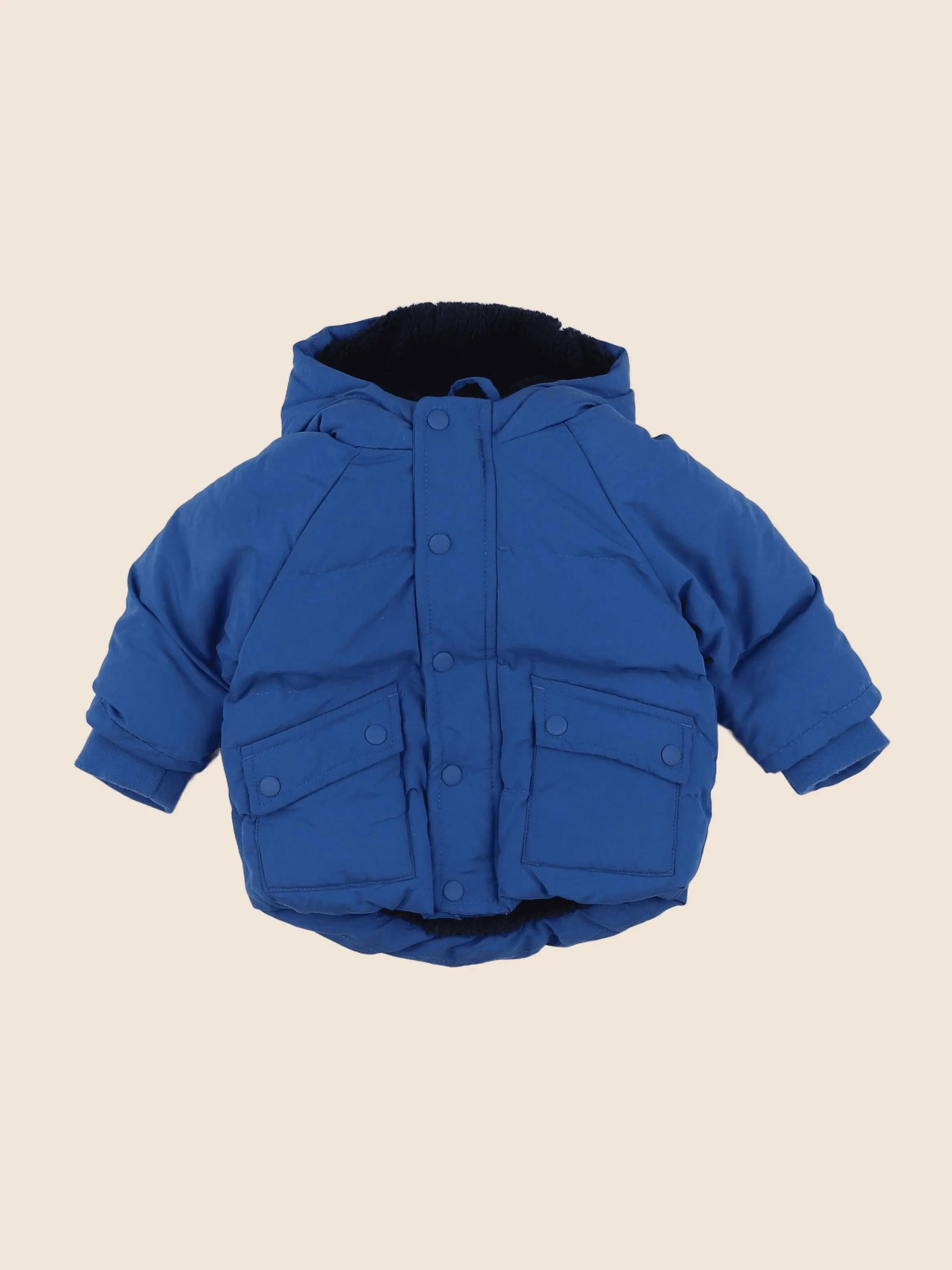Vertbaudet - parka bleu - 6 mois