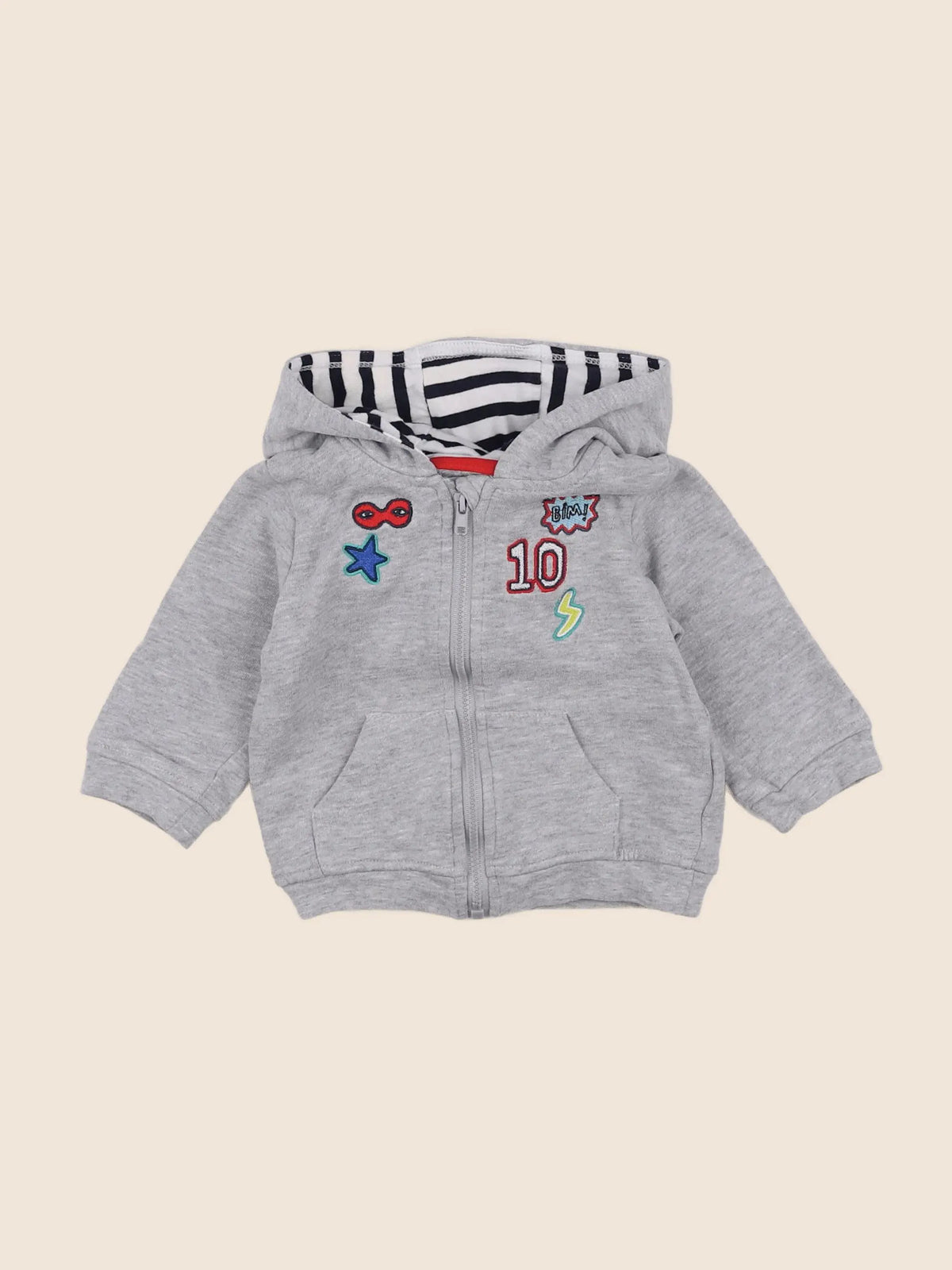 Vertbaudet - sweat gris - 6 mois