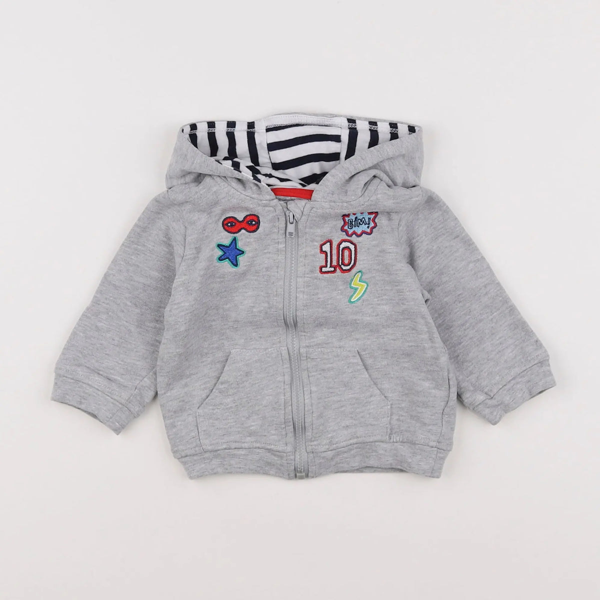 Vertbaudet - sweat gris - 6 mois