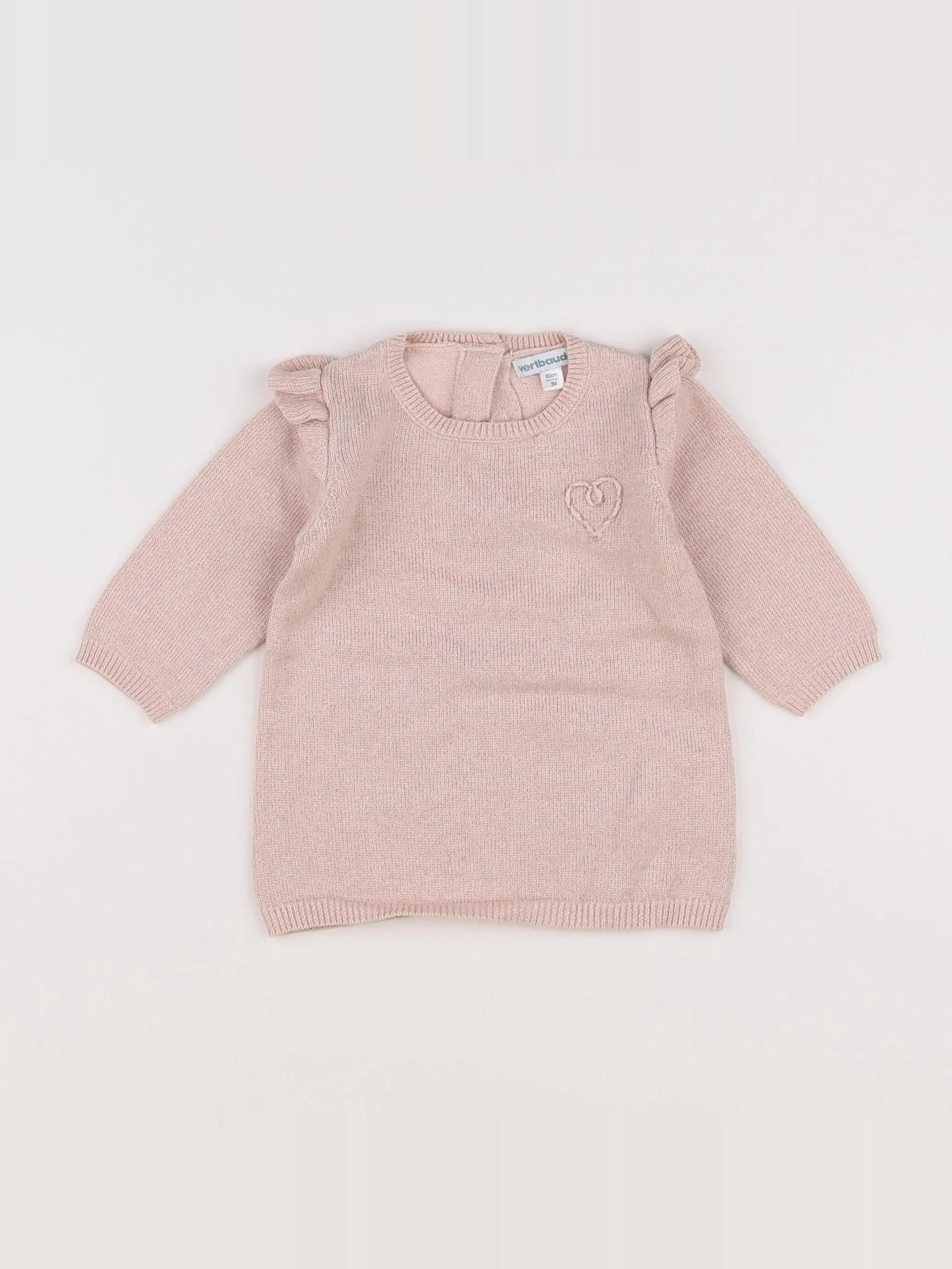 Vertbaudet - robe rose - 3 mois