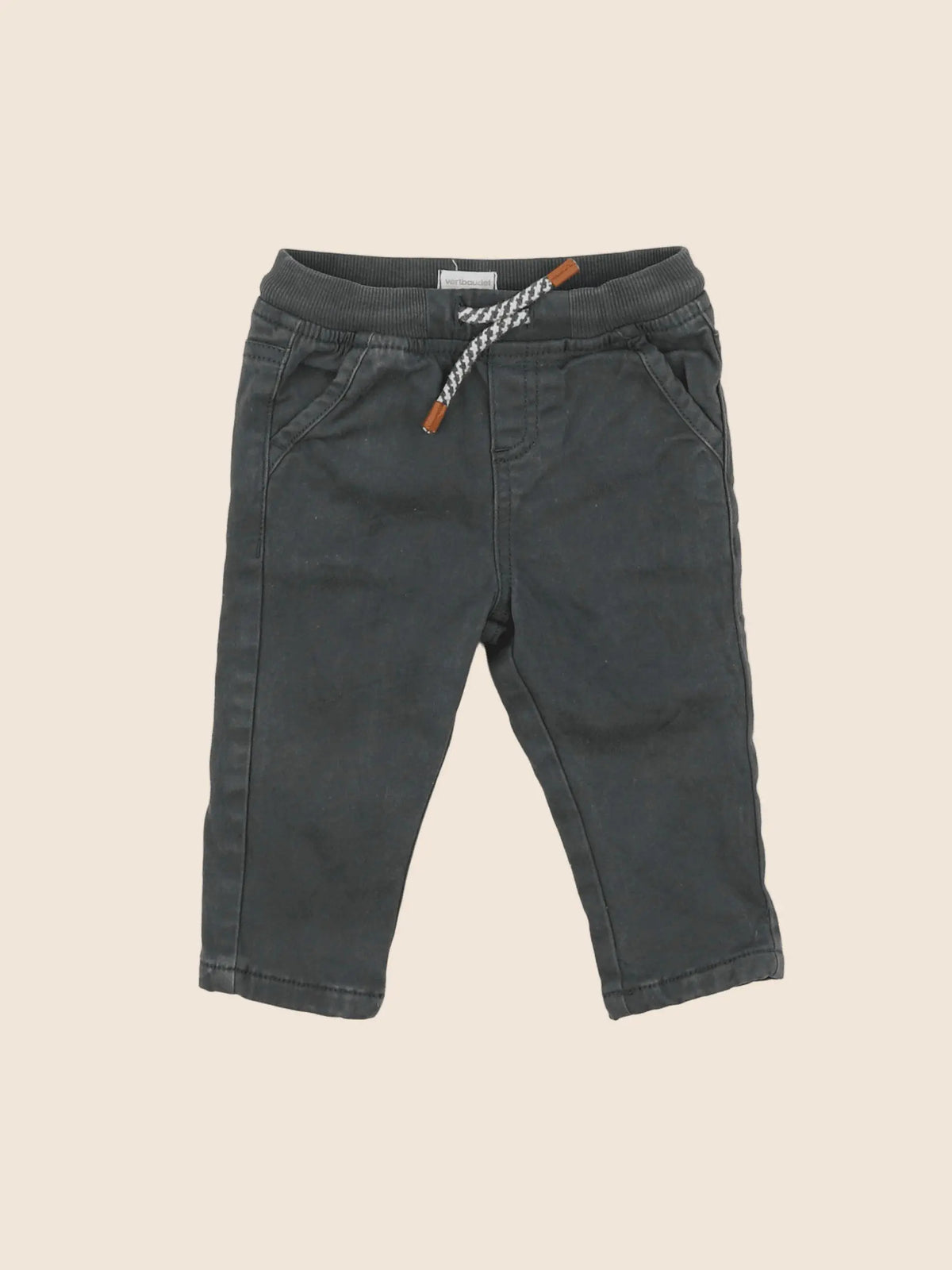 Vertbaudet - pantalon vert - 12 mois