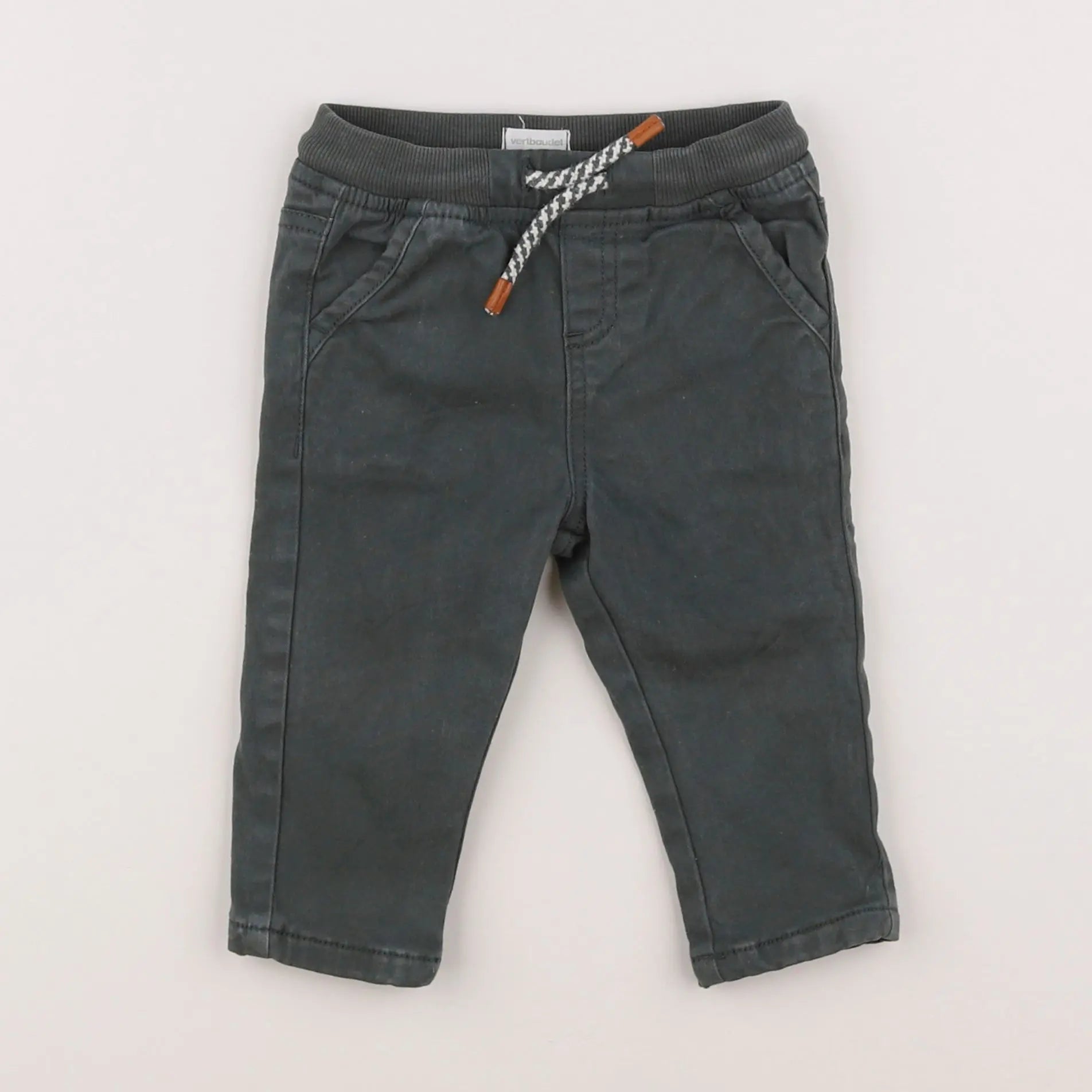 Vertbaudet - pantalon vert - 12 mois