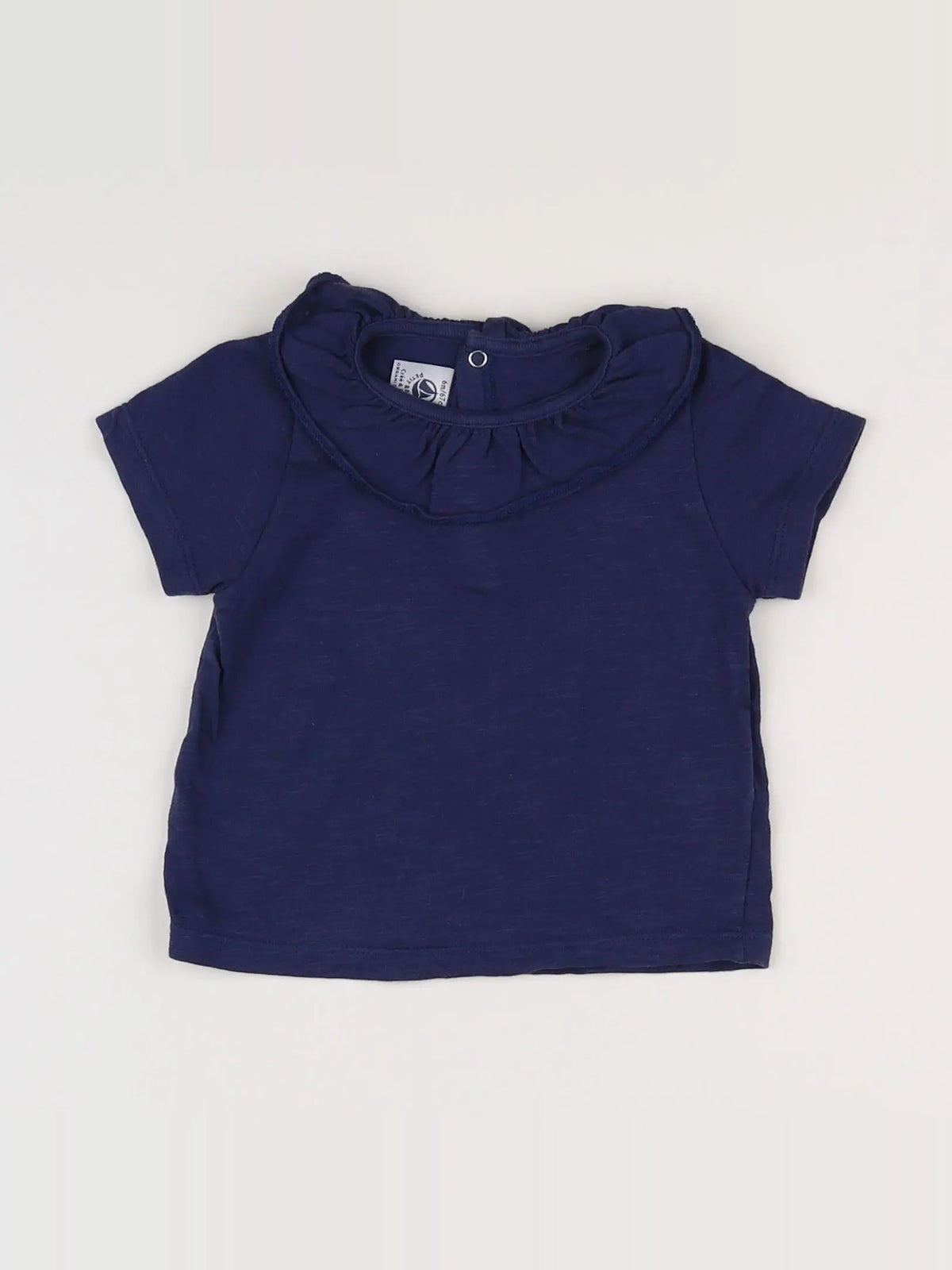 Petit Bateau - tee-shirt bleu - 6 mois