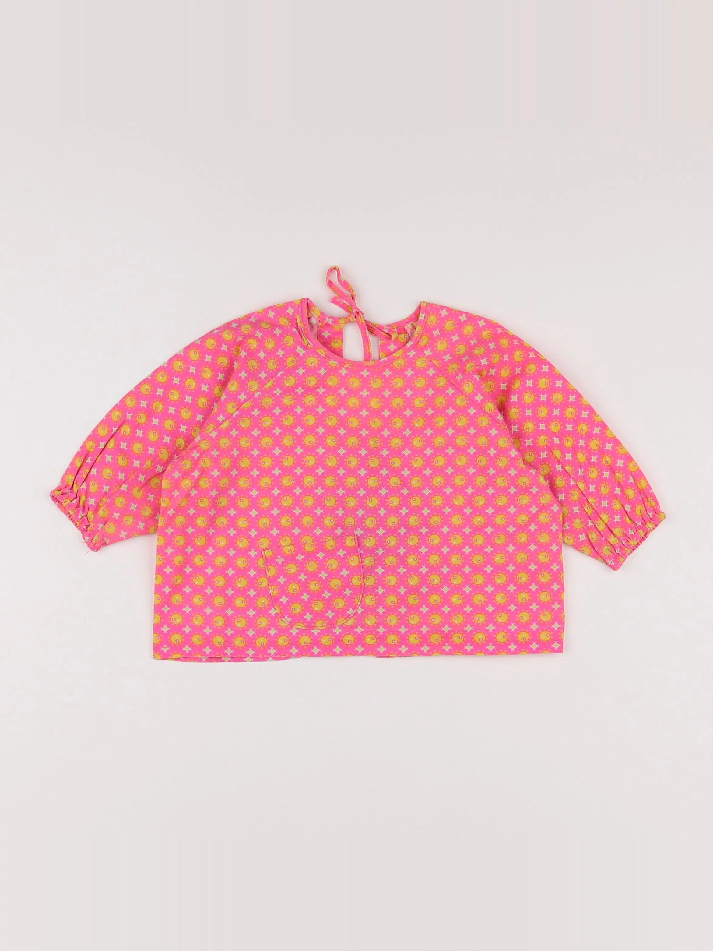 Petit Pan - blouse rose, jaune - 6/9 mois