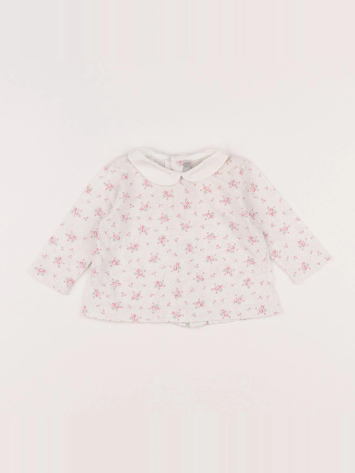 Boutchou - tee-shirt blanc, rose - 6 mois