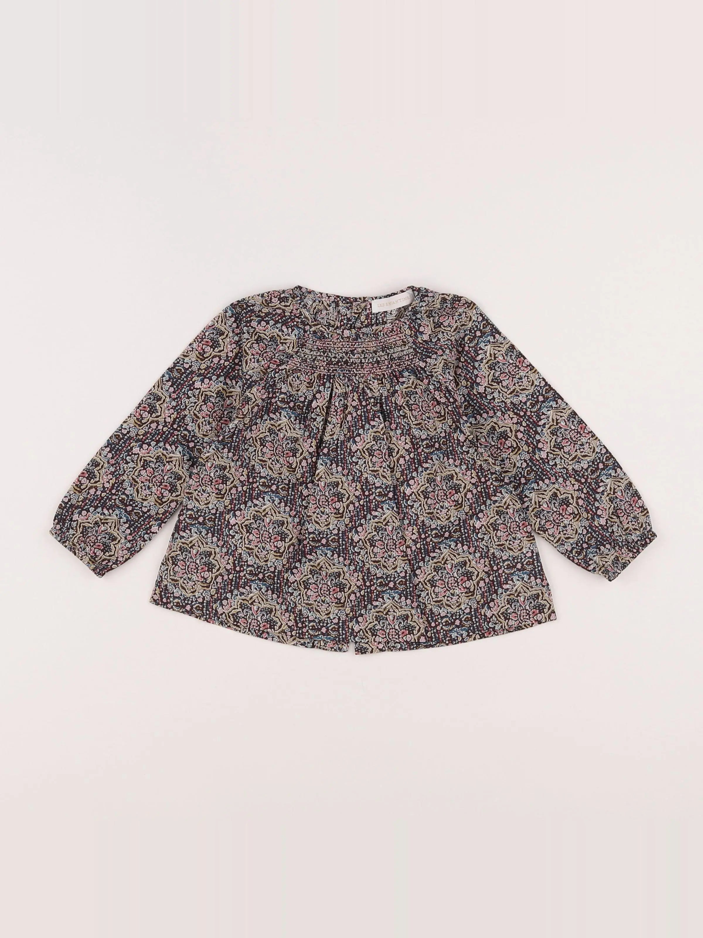Les Enfantines - blouse multicolore - 6 mois