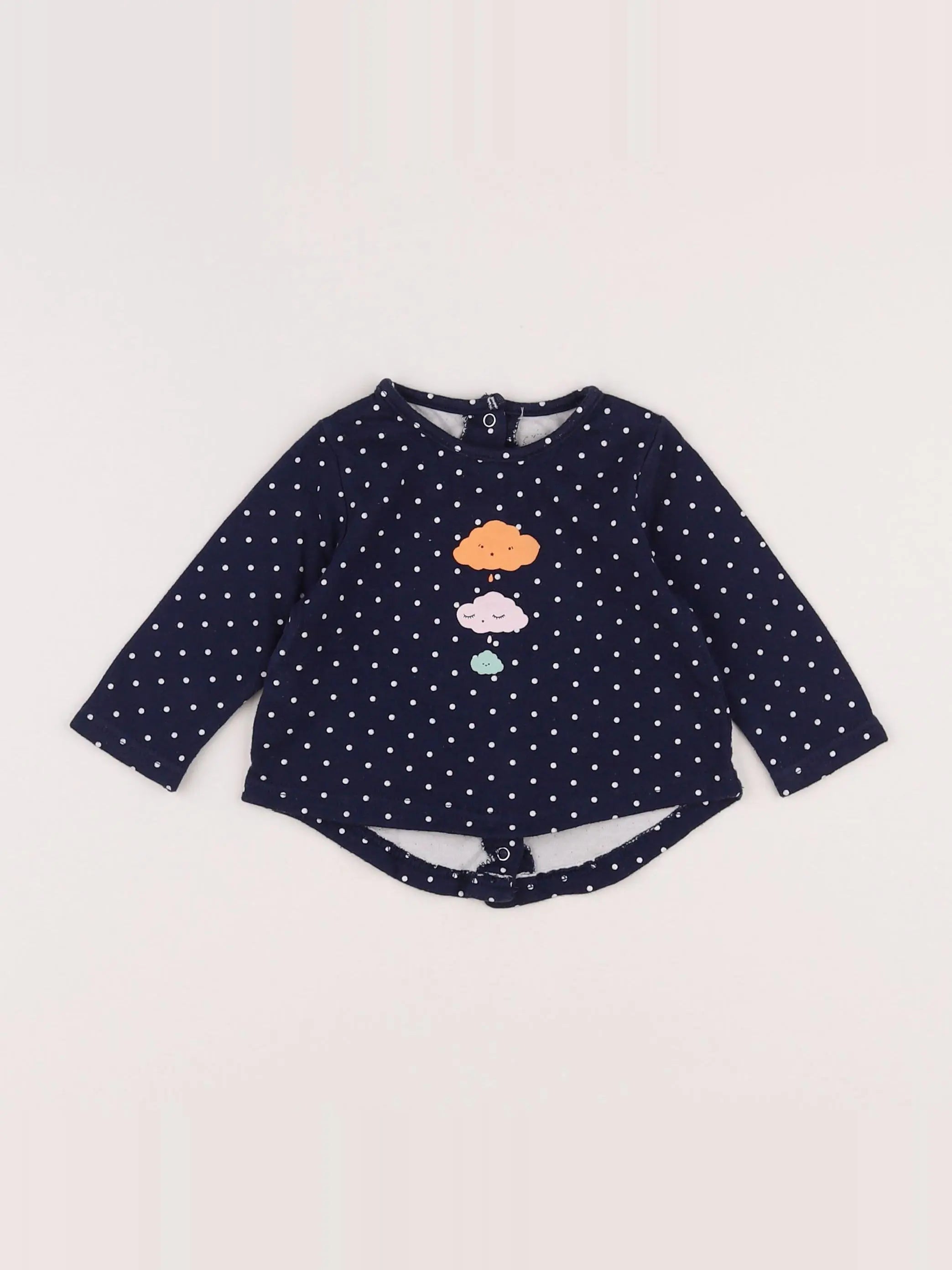 Tape à l'oeil - tee-shirt bleu, blanc - 6 mois