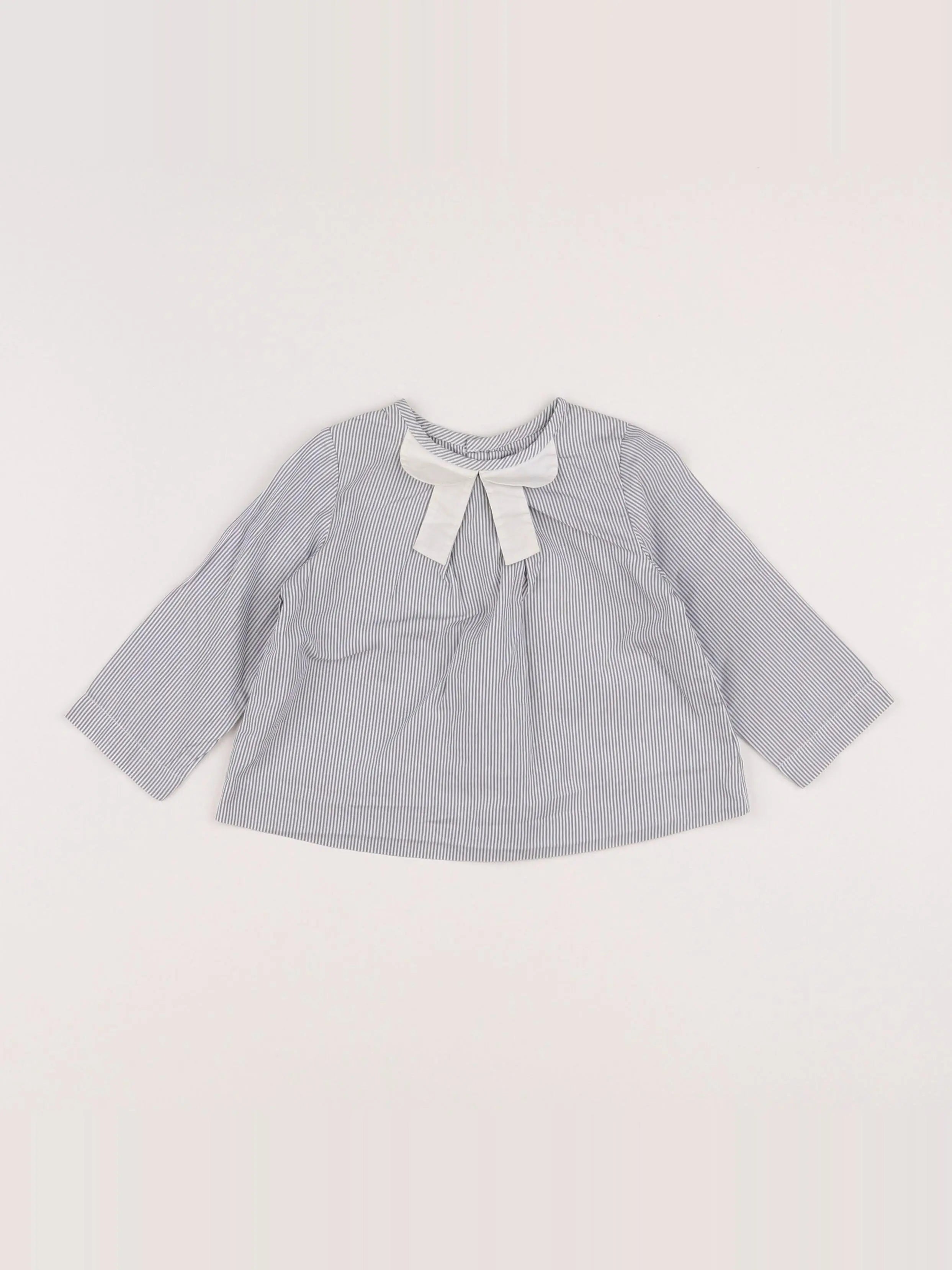 Jacadi - blouse bleu, blanc - 12 mois