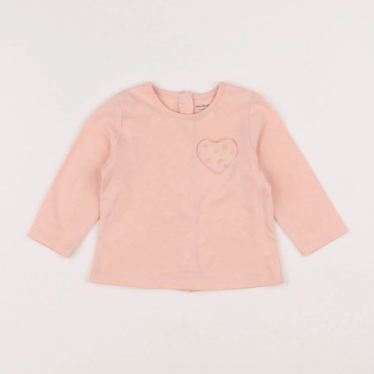 Vertbaudet - tee-shirt rose - 6 mois