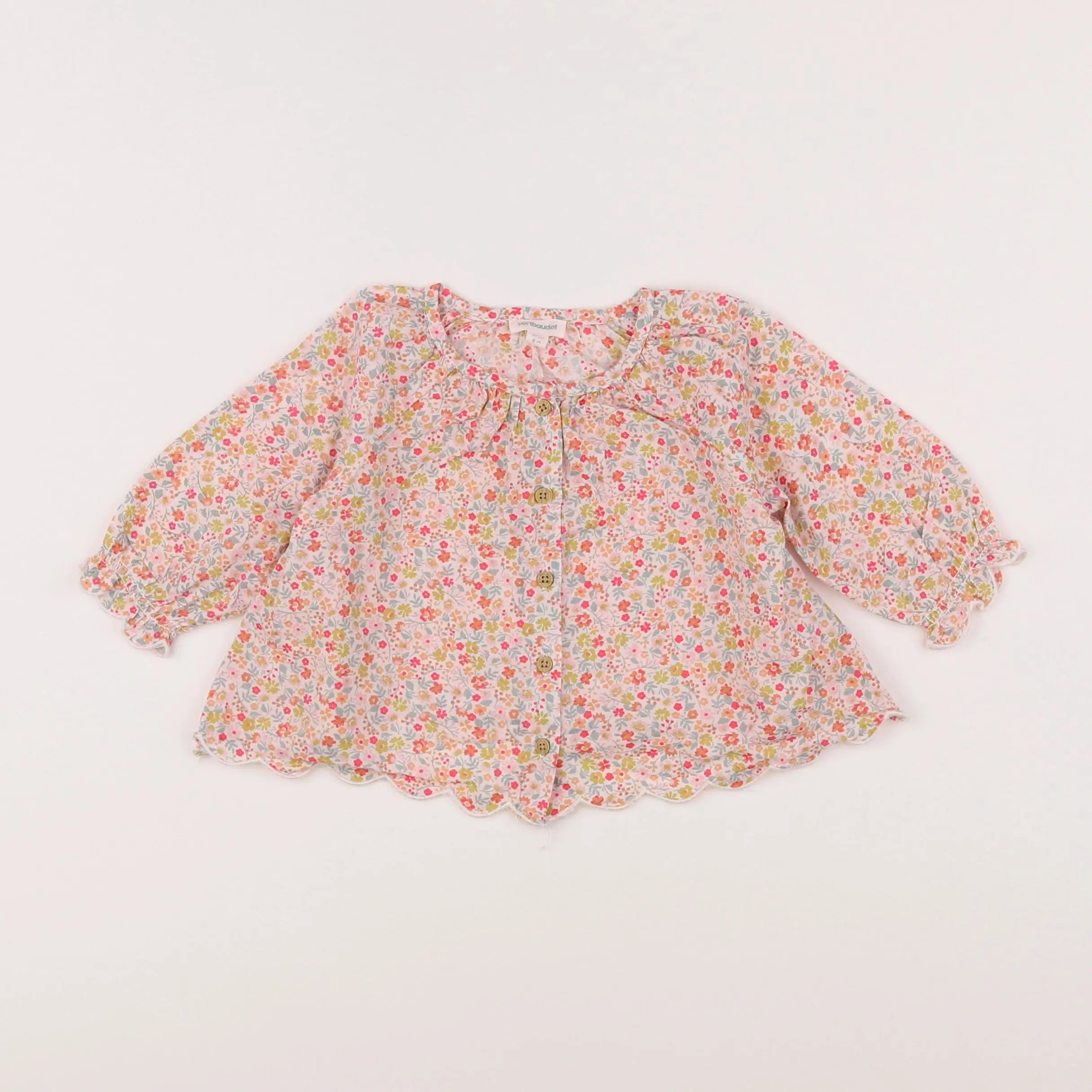 Vertbaudet - blouse multicolore - 6 mois