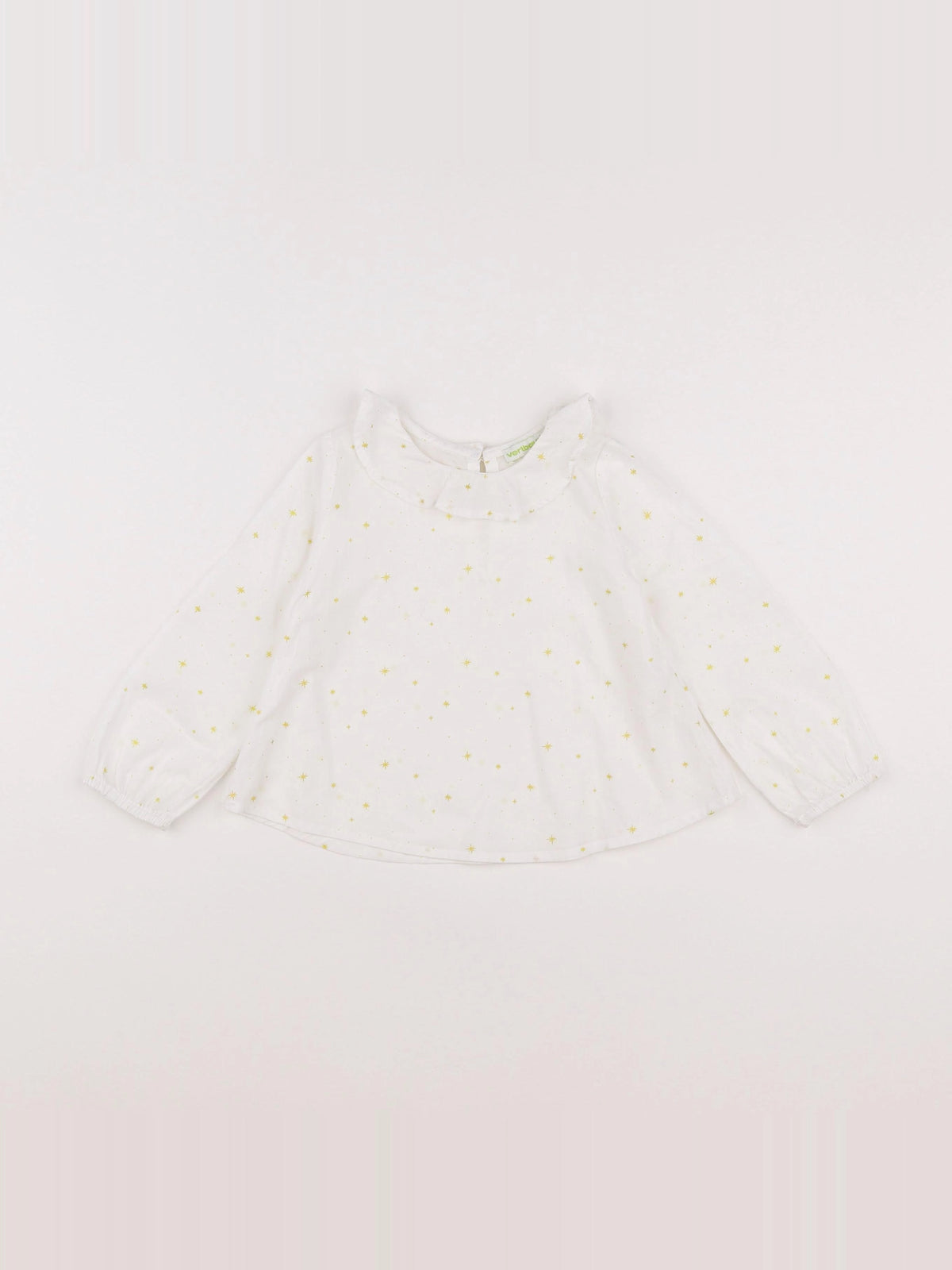 Vertbaudet - blouse blanc, jaune - 2 ans