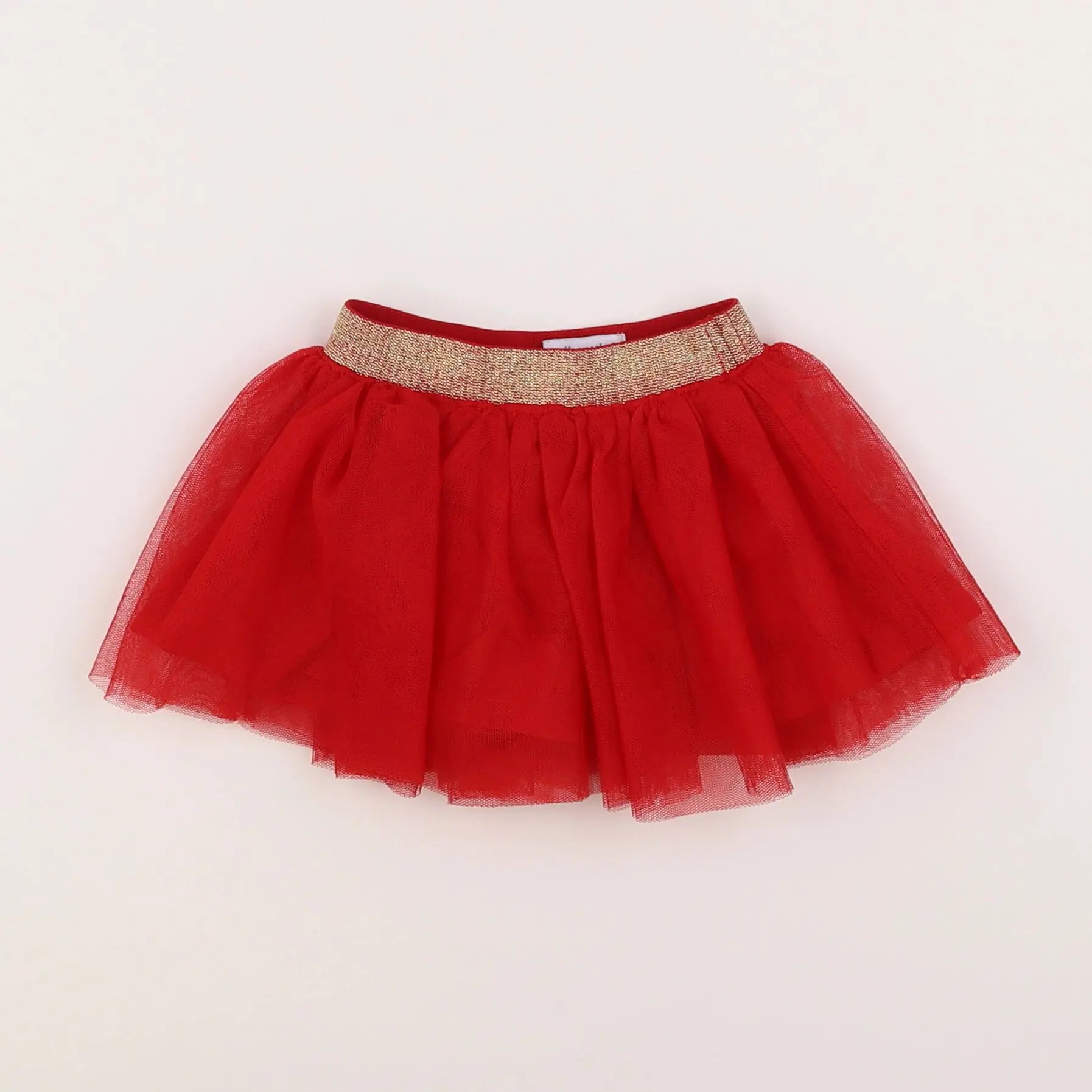 Vertbaudet - jupe rouge - 18 mois