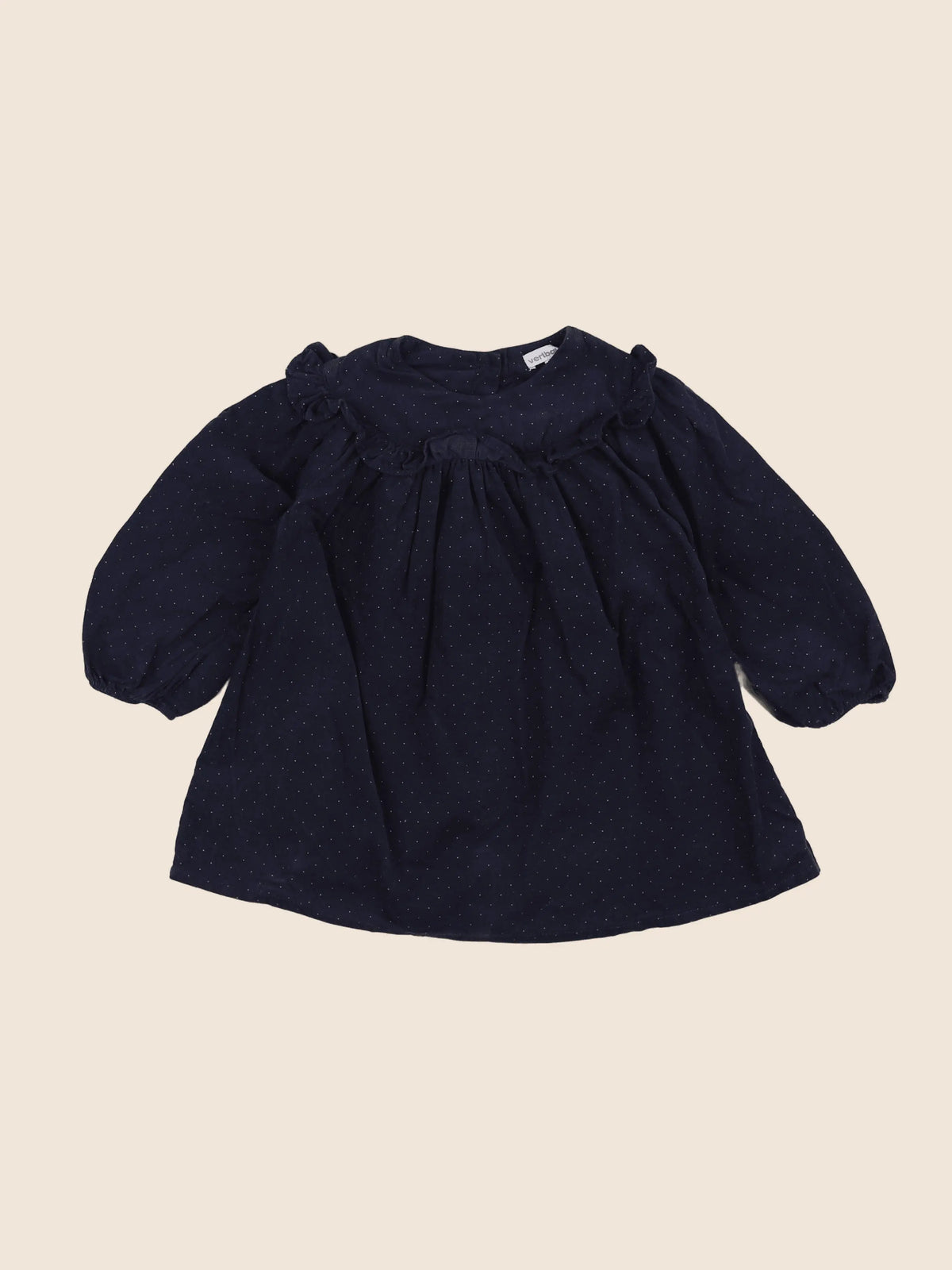 Vertbaudet - robe bleu, or - 2 ans