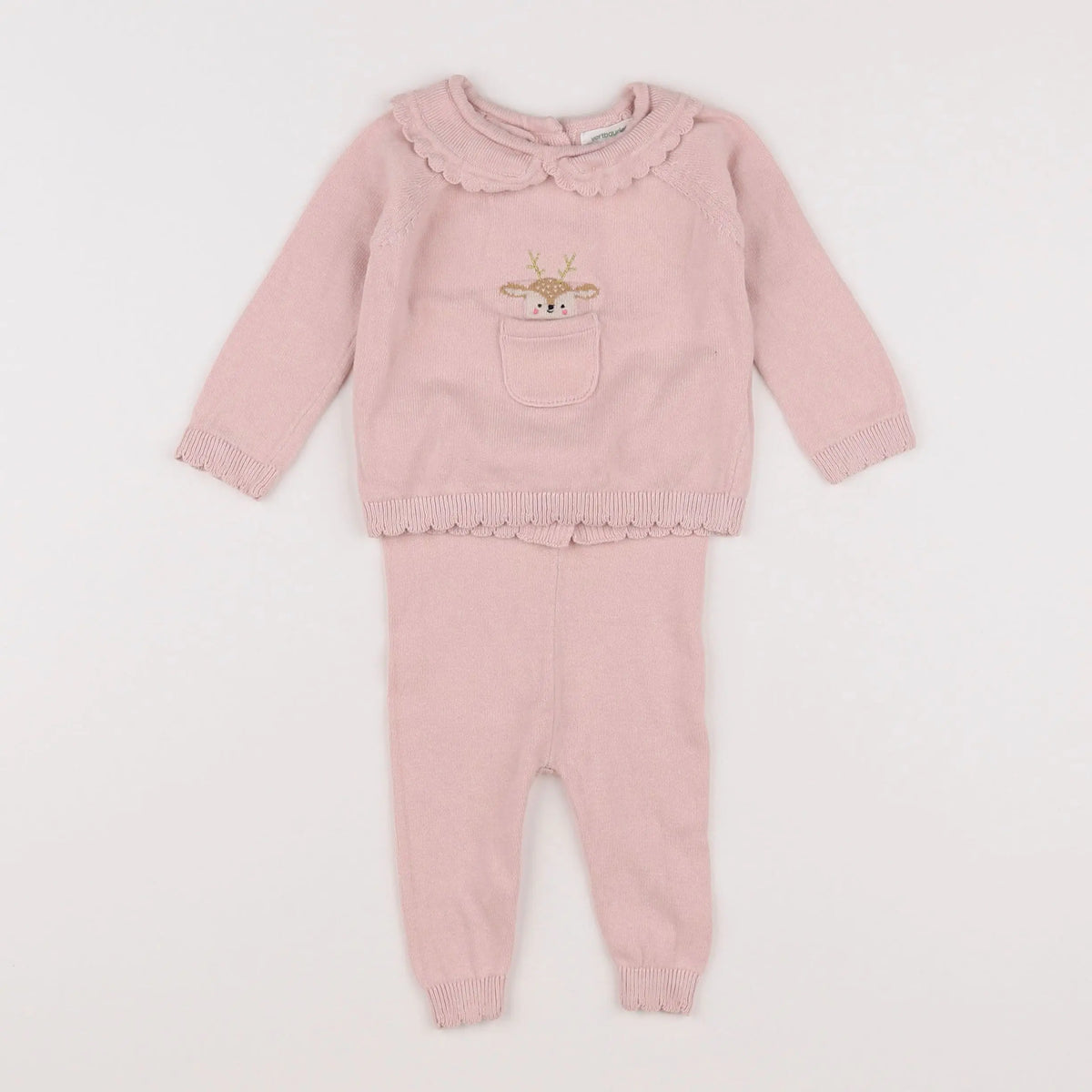 Vertbaudet - ensemble rose - 3 mois