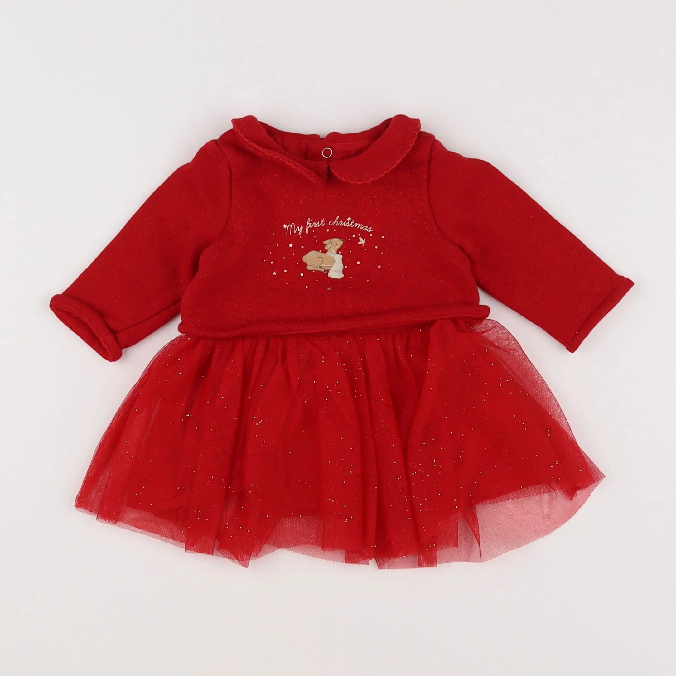 Vertbaudet - robe rouge - 3 mois