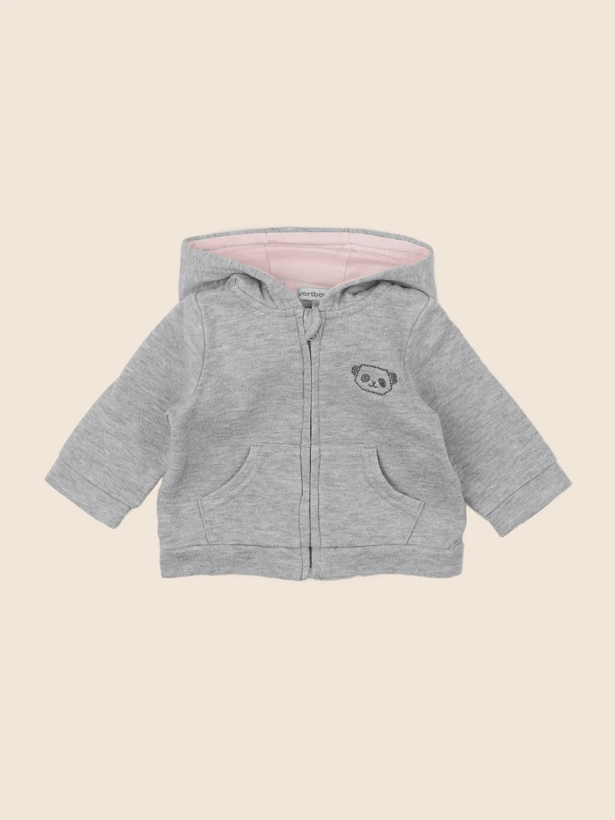 Vertbaudet - sweat gris - 3 mois