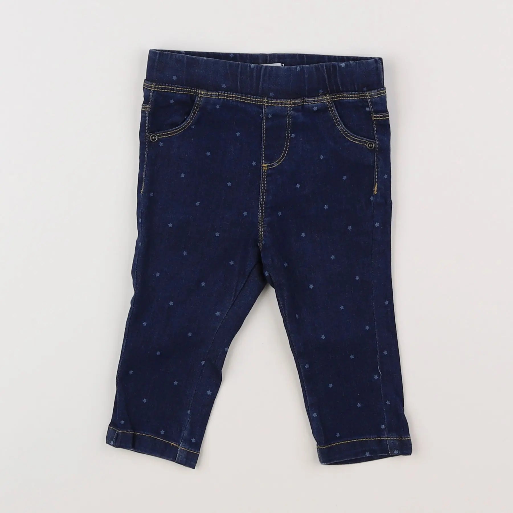Vertbaudet - jegging bleu - 9 mois