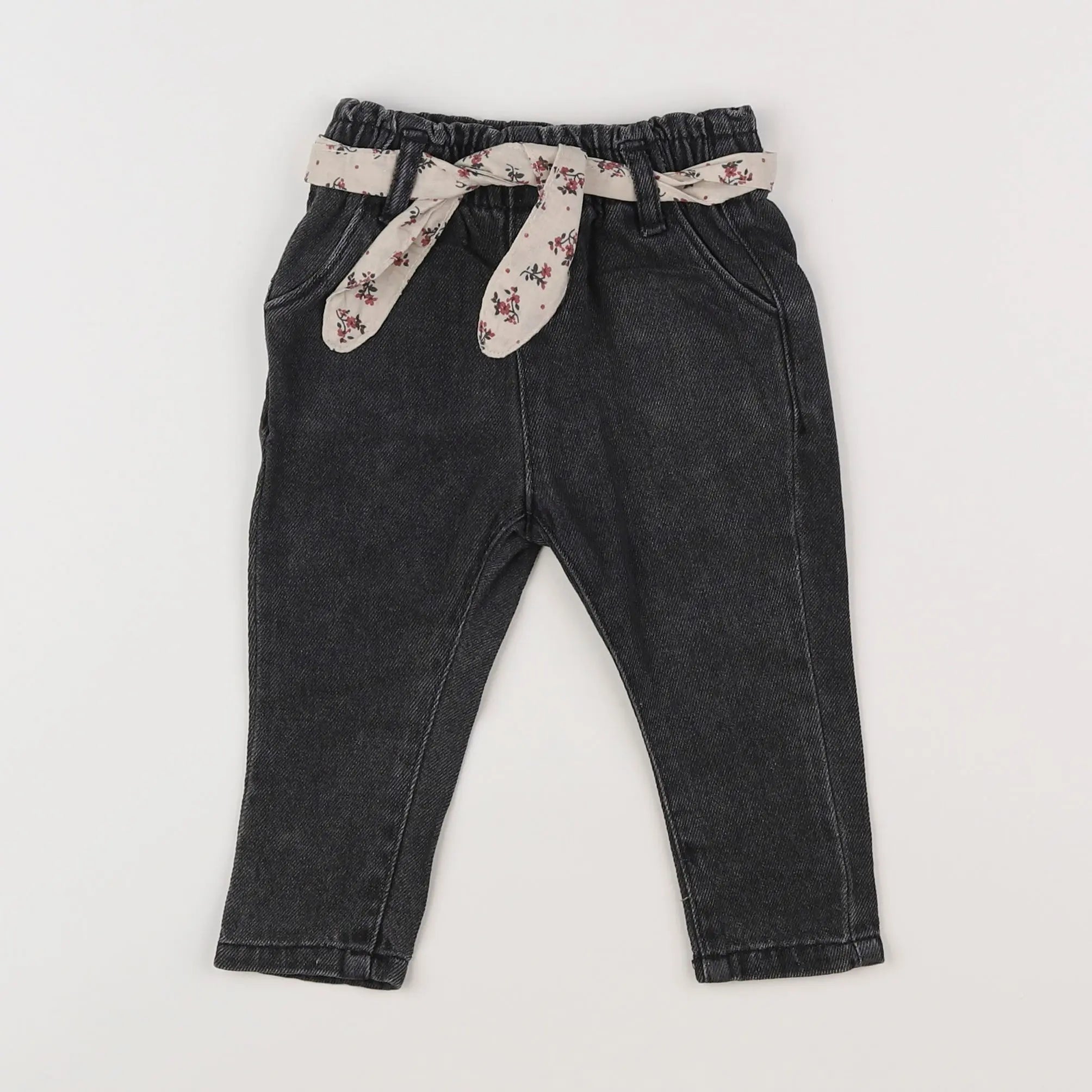 Vertbaudet - jean gris - 9 mois