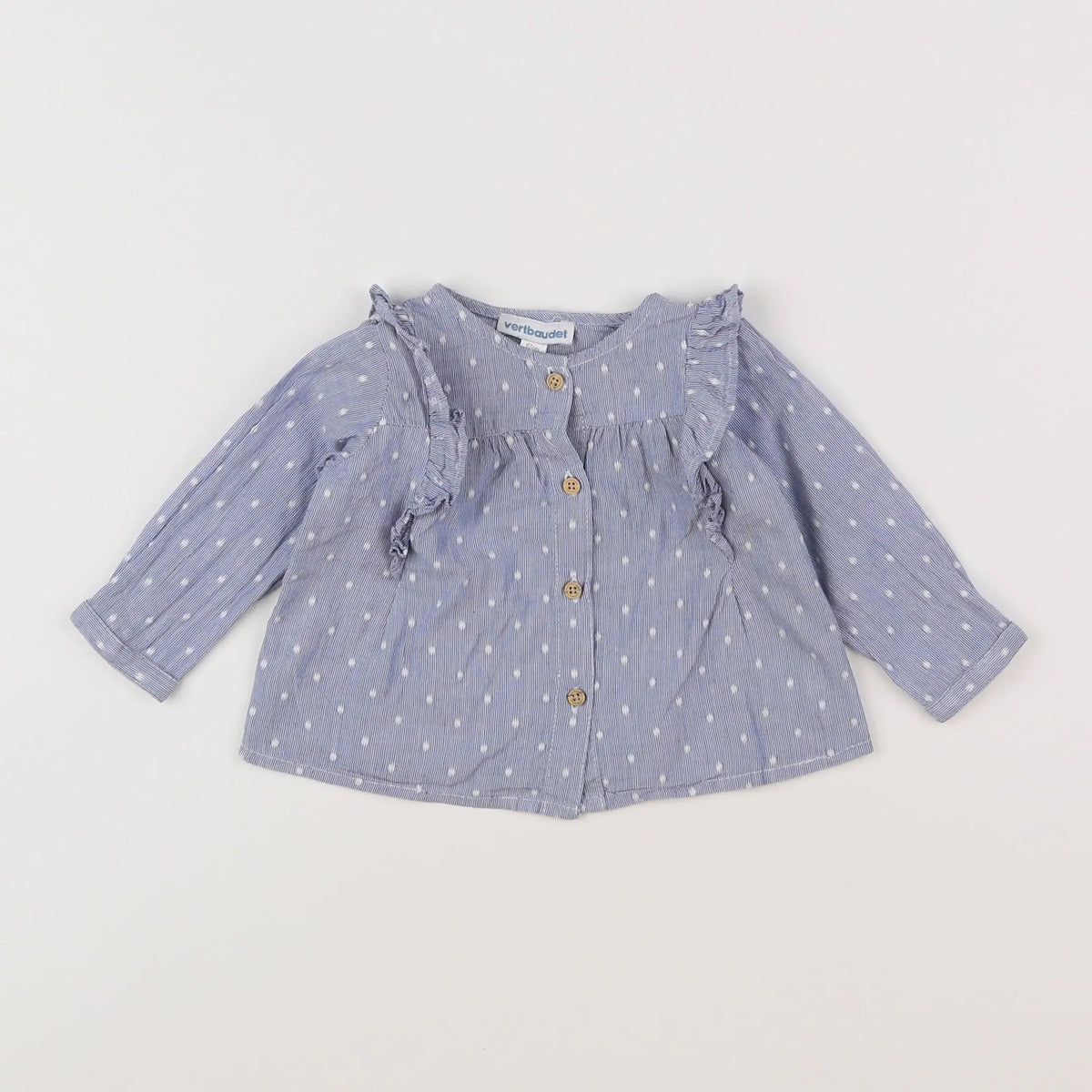 Vertbaudet - blouse bleu - 6 mois