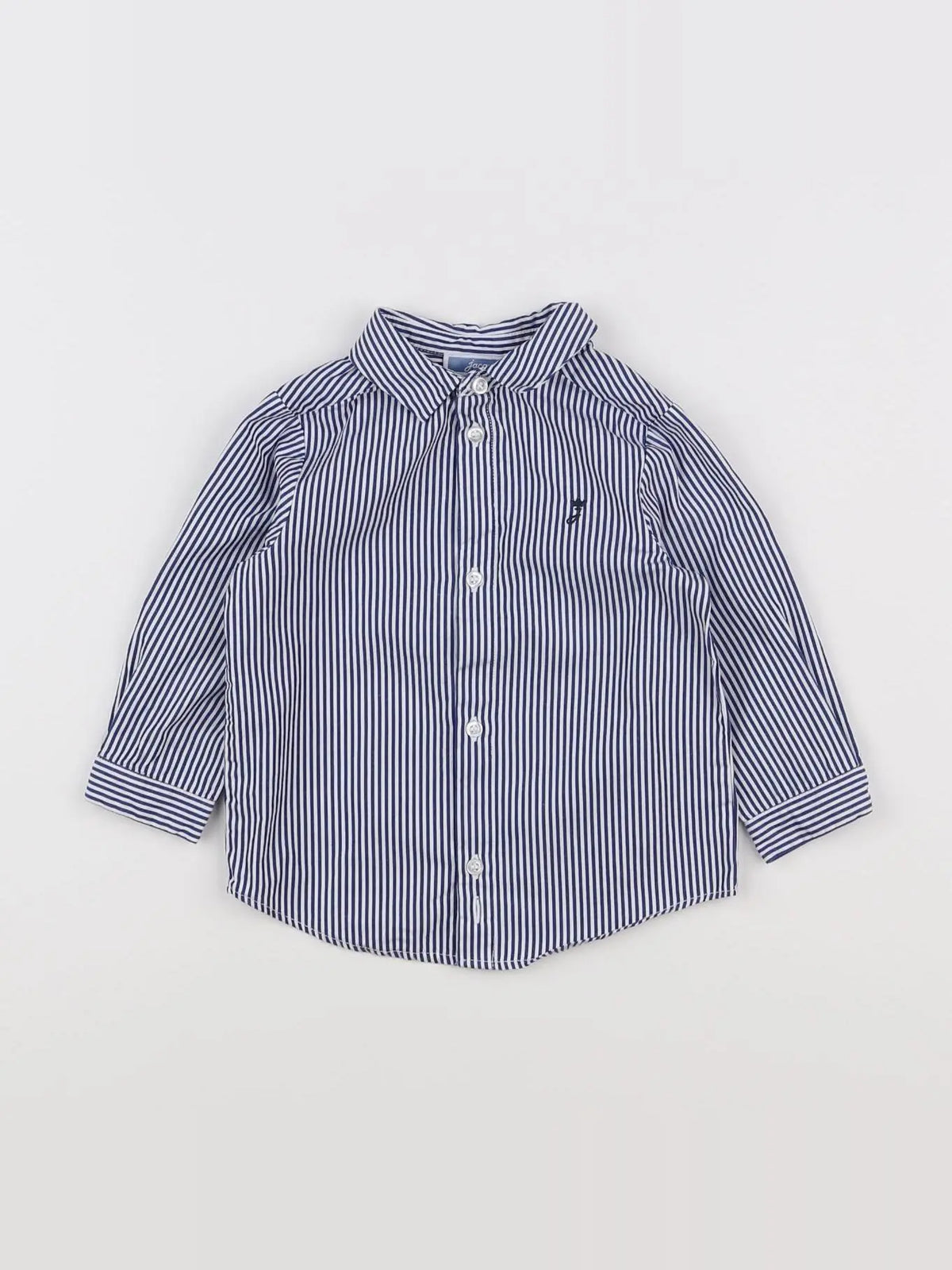 Jacadi - chemise blanc, bleu - 12 mois