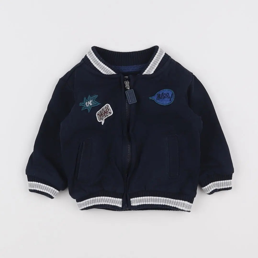 Vertbaudet - sweat bleu - 3 mois