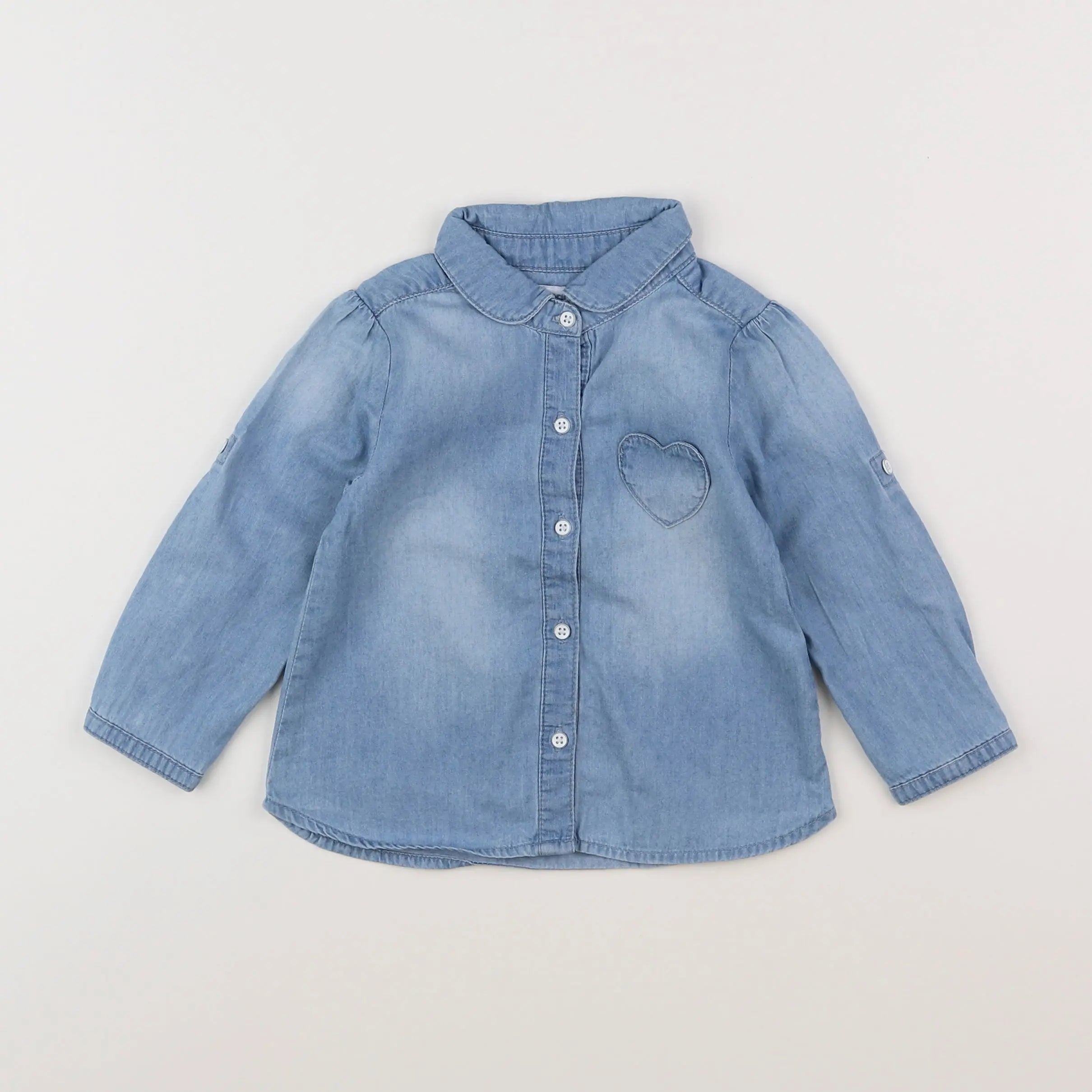 Vertbaudet - chemise bleu - 18 mois
