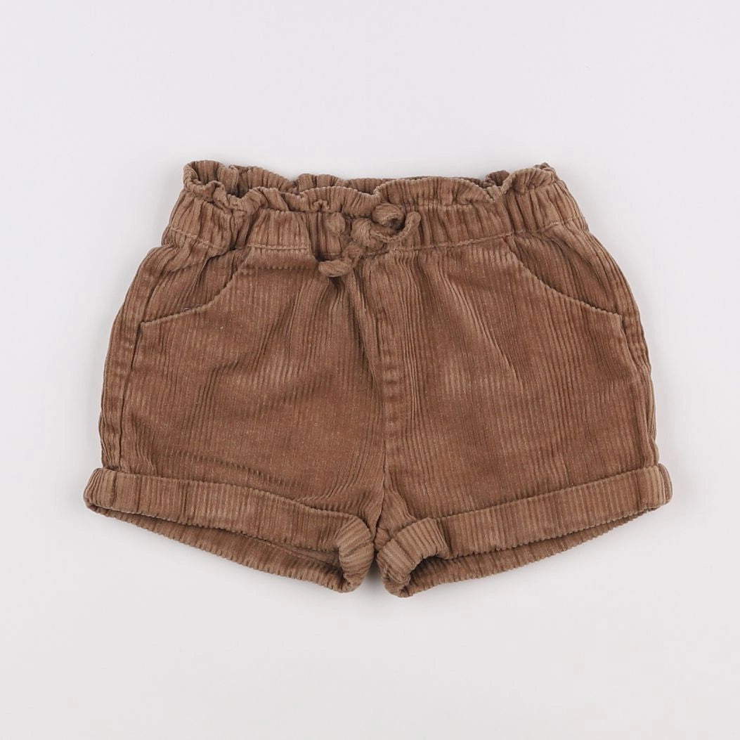 Vertbaudet - short marron - 18 mois