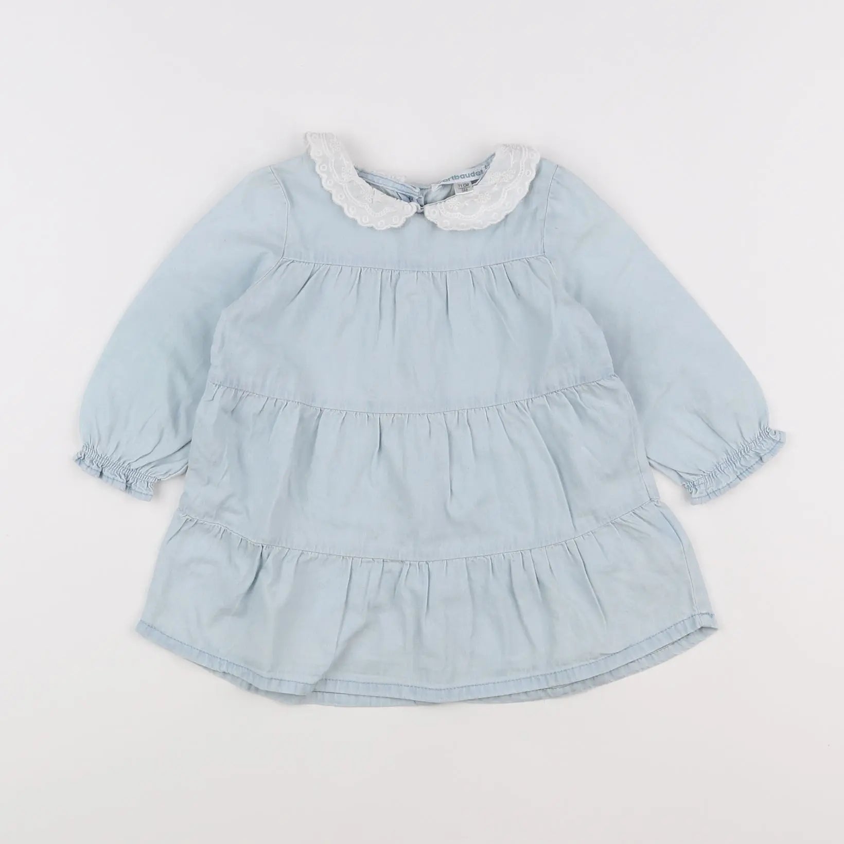 Vertbaudet - robe bleu - 9 mois