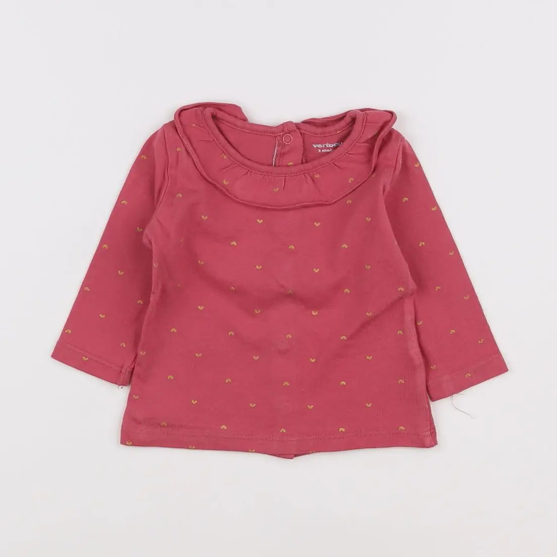 Vertbaudet - tee-shirt rouge - 3 mois