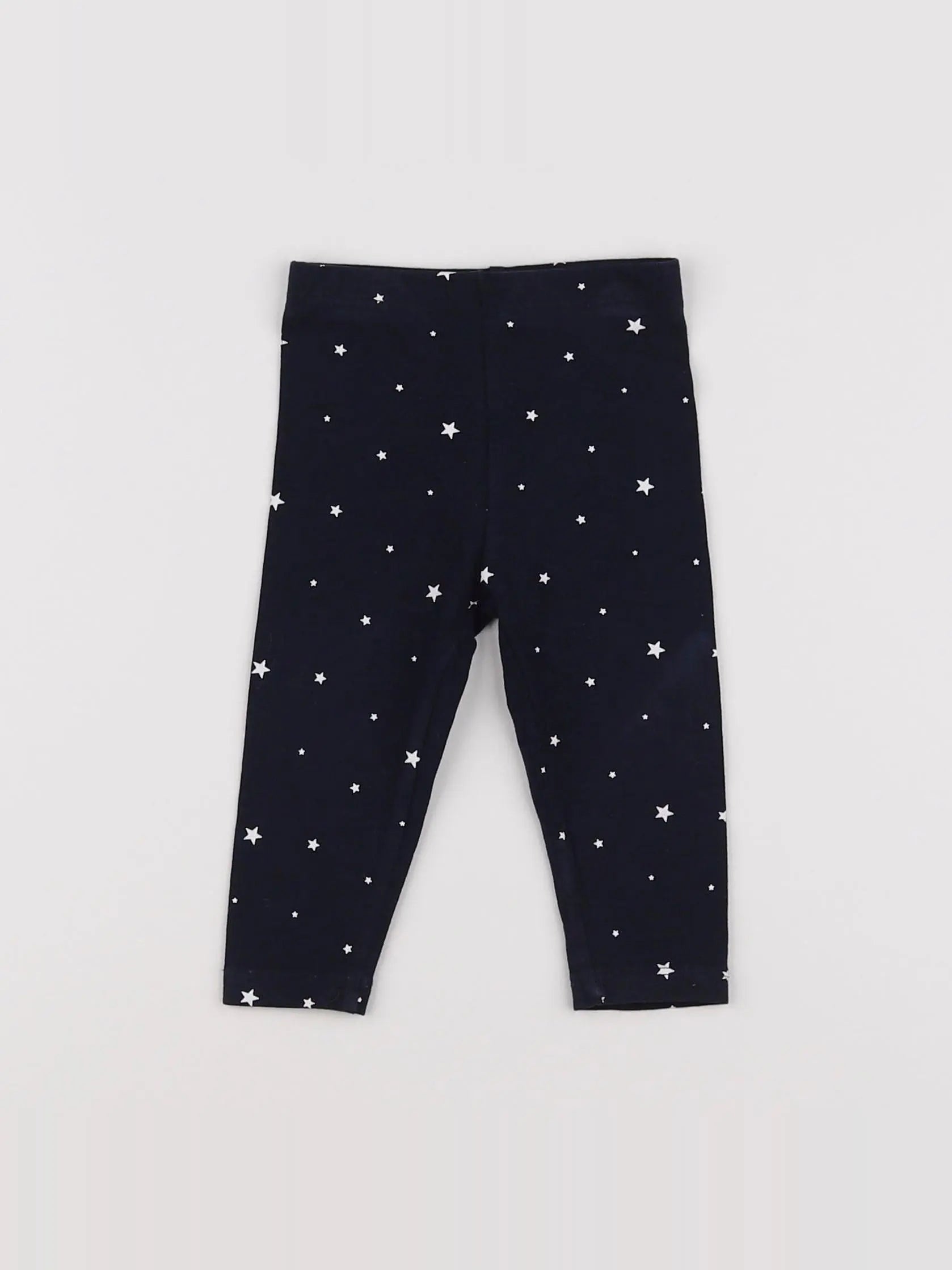 Boutchou - legging blanc, bleu - 6 mois