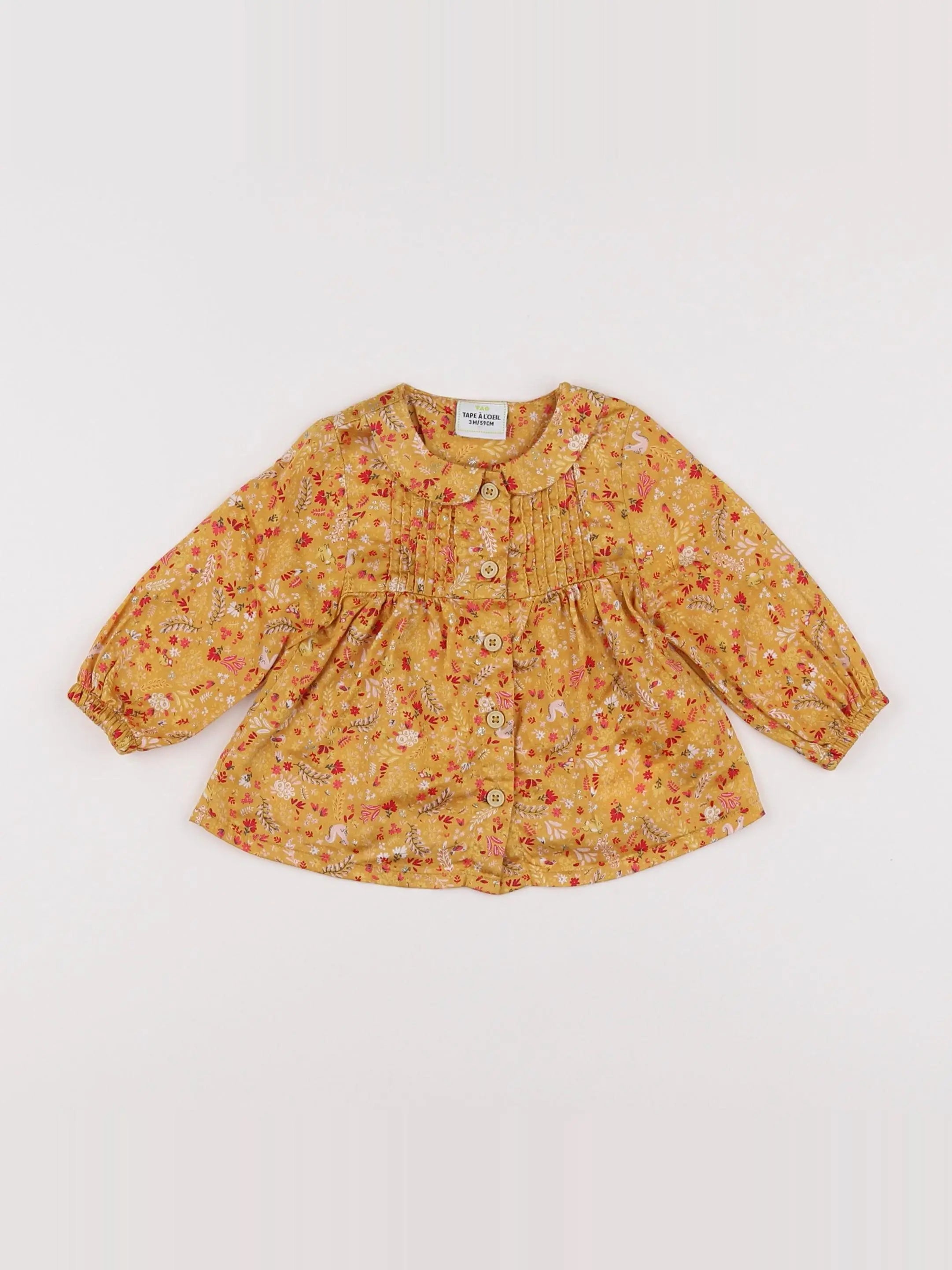 Tape à l'oeil - blouse orange - 3 mois