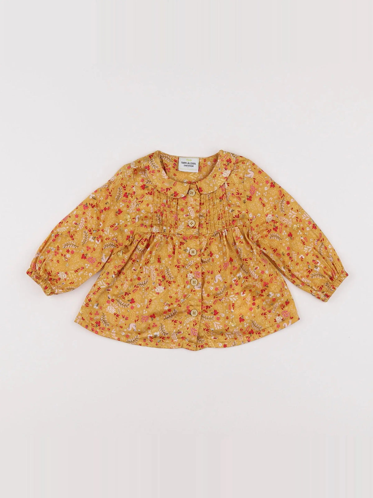 Tape à l'oeil - blouse orange - 3 mois