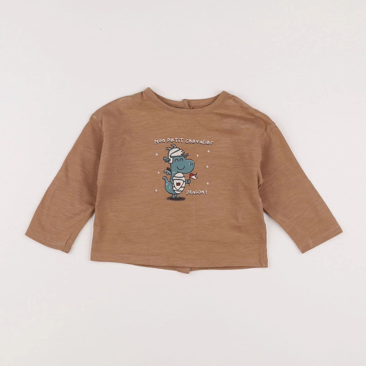 Vertbaudet - tee-shirt marron - 9 mois
