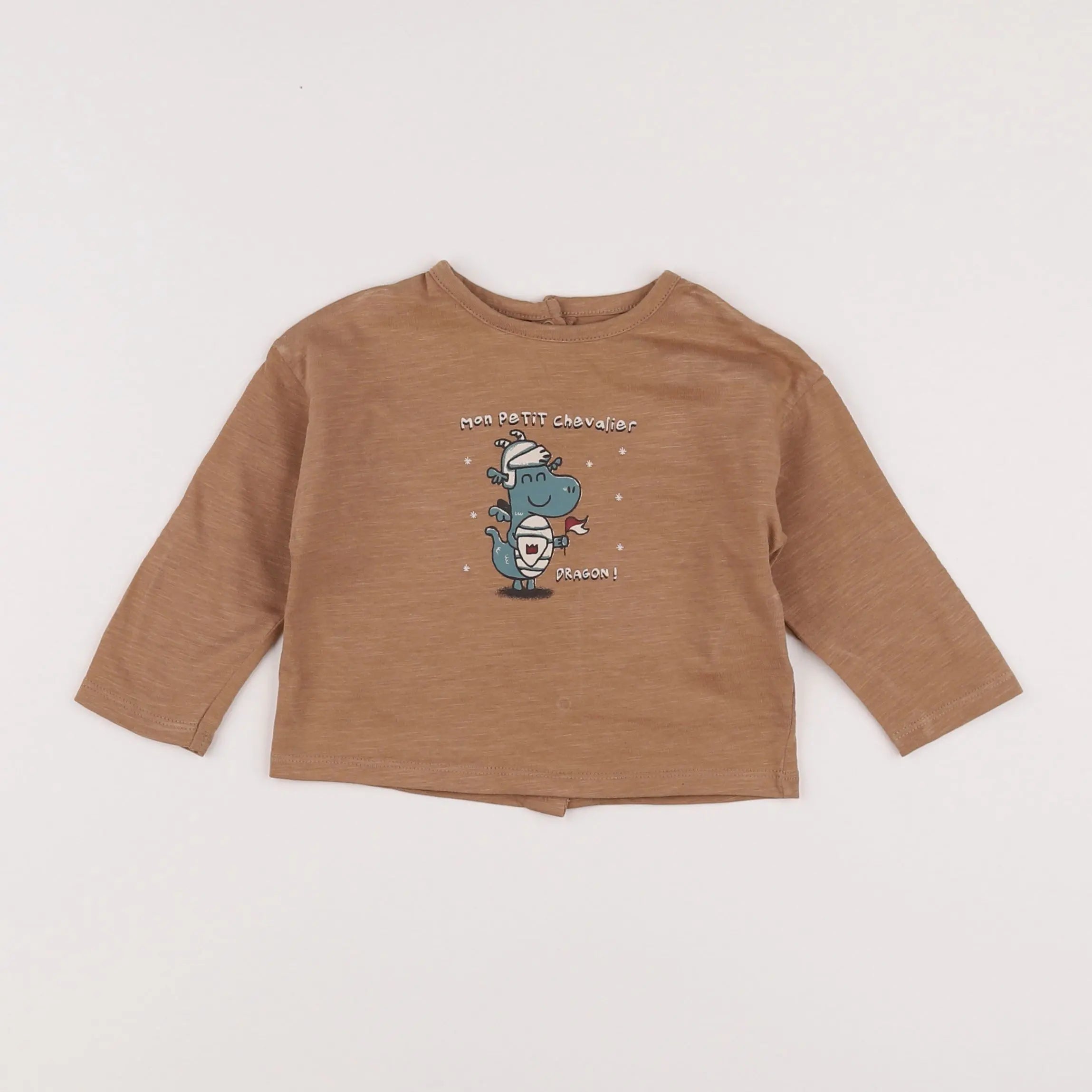 Vertbaudet - tee-shirt marron - 9 mois