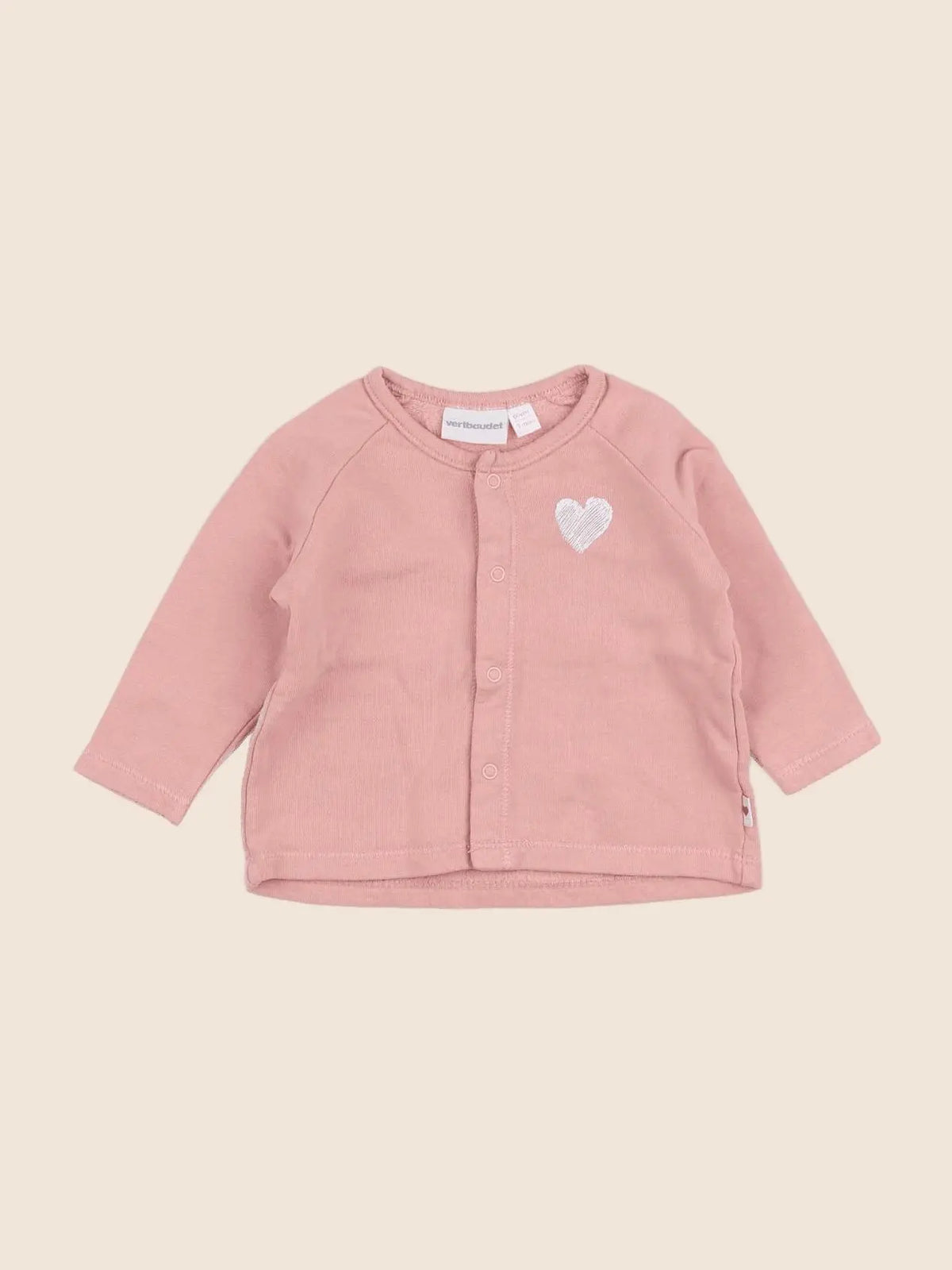Vertbaudet - sweat rose - 3 mois