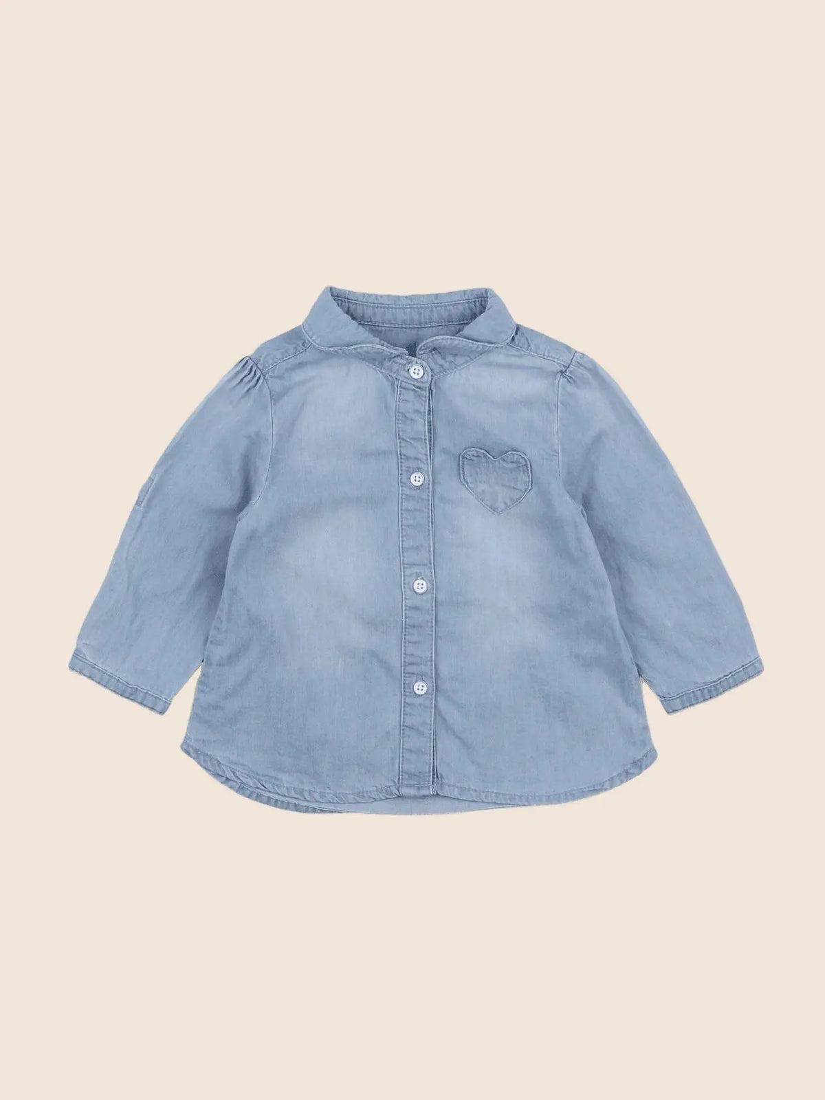 Vertbaudet - chemise bleu - 6 mois