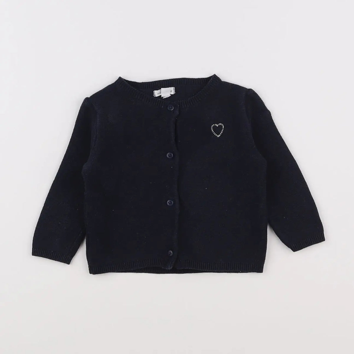 Vertbaudet - gilet bleu - 6 mois
