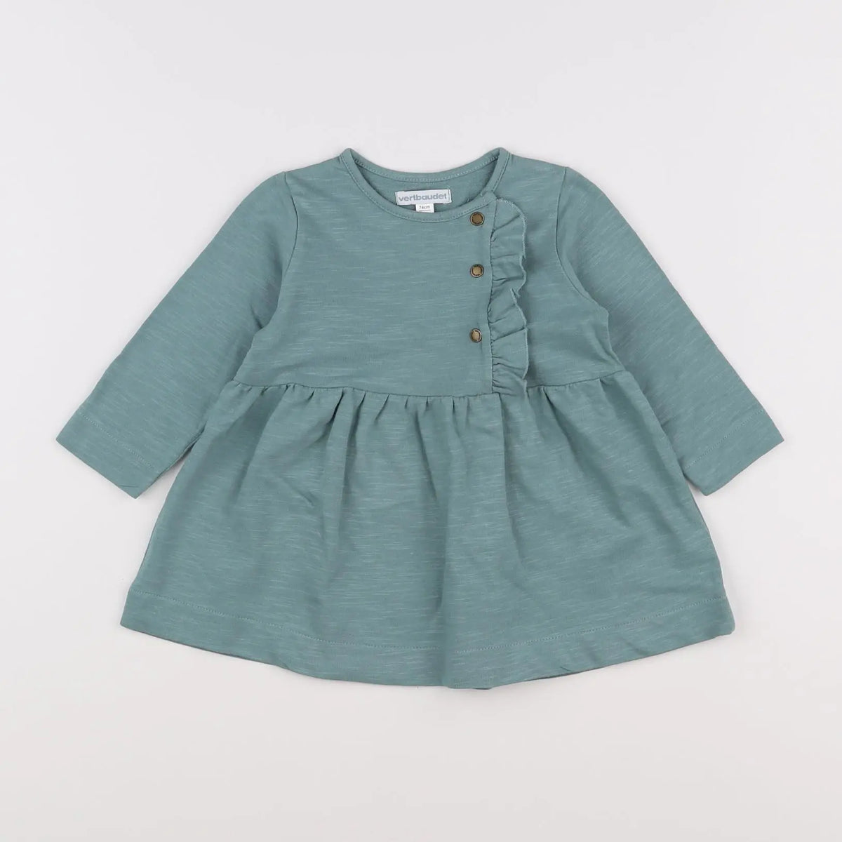 Vertbaudet - robe vert - 12 mois