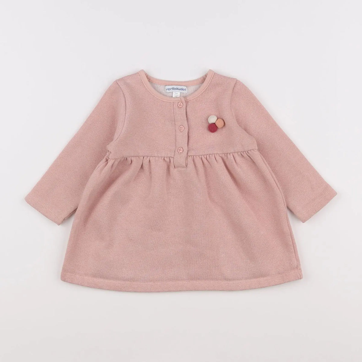 Vertbaudet - robe rose - 12 mois